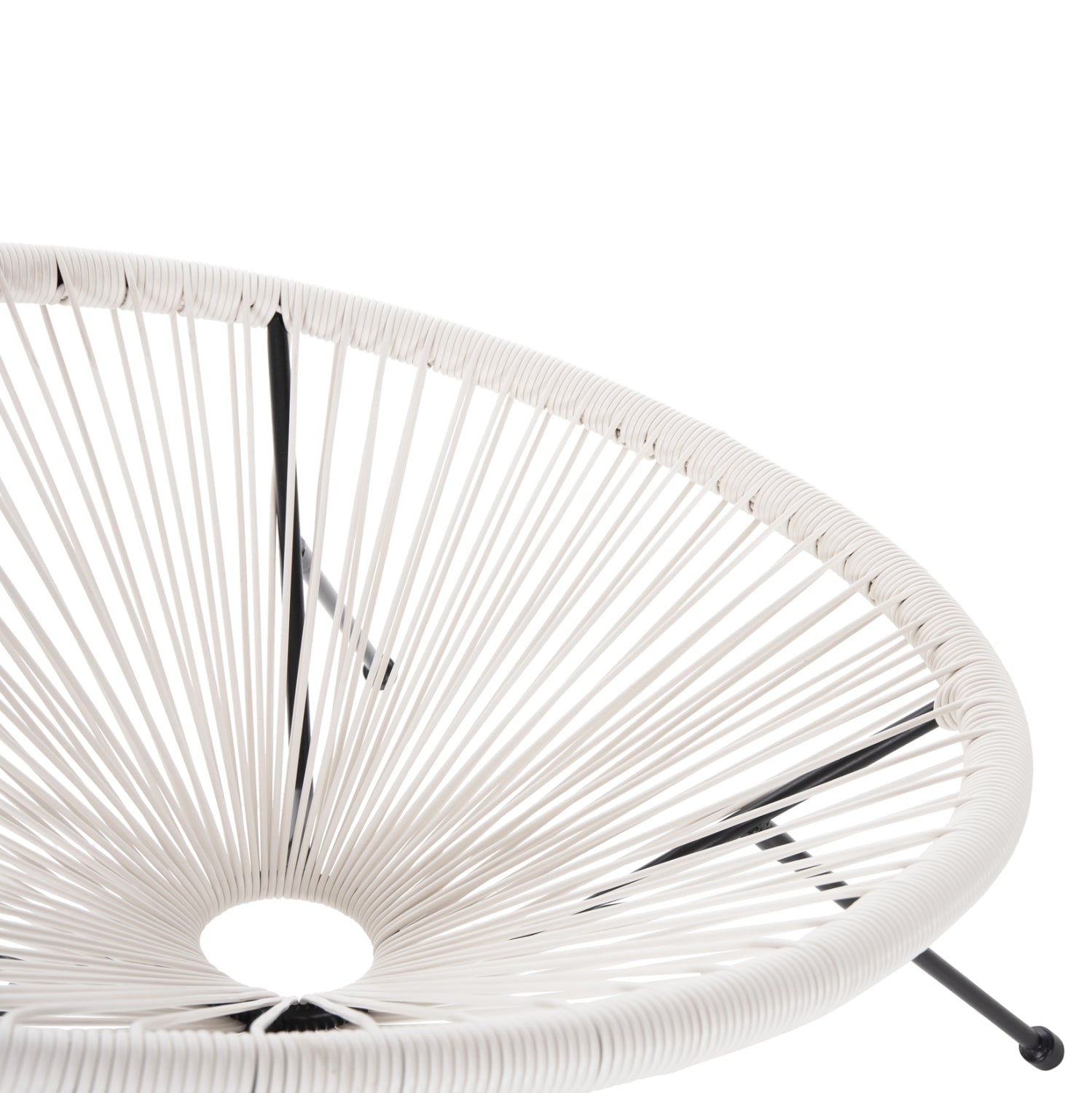 Кресло Акапулко бял цвят синтетичен ратан 71x72x80