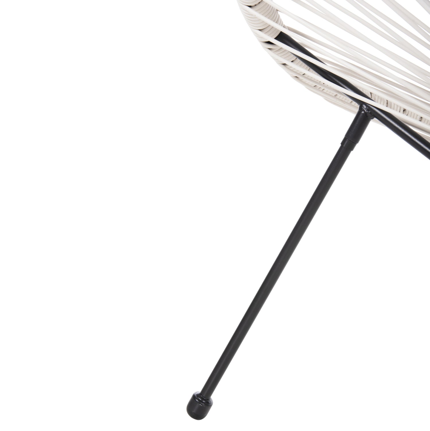 Кресло Акапулко бял цвят синтетичен ратан 71x72x80