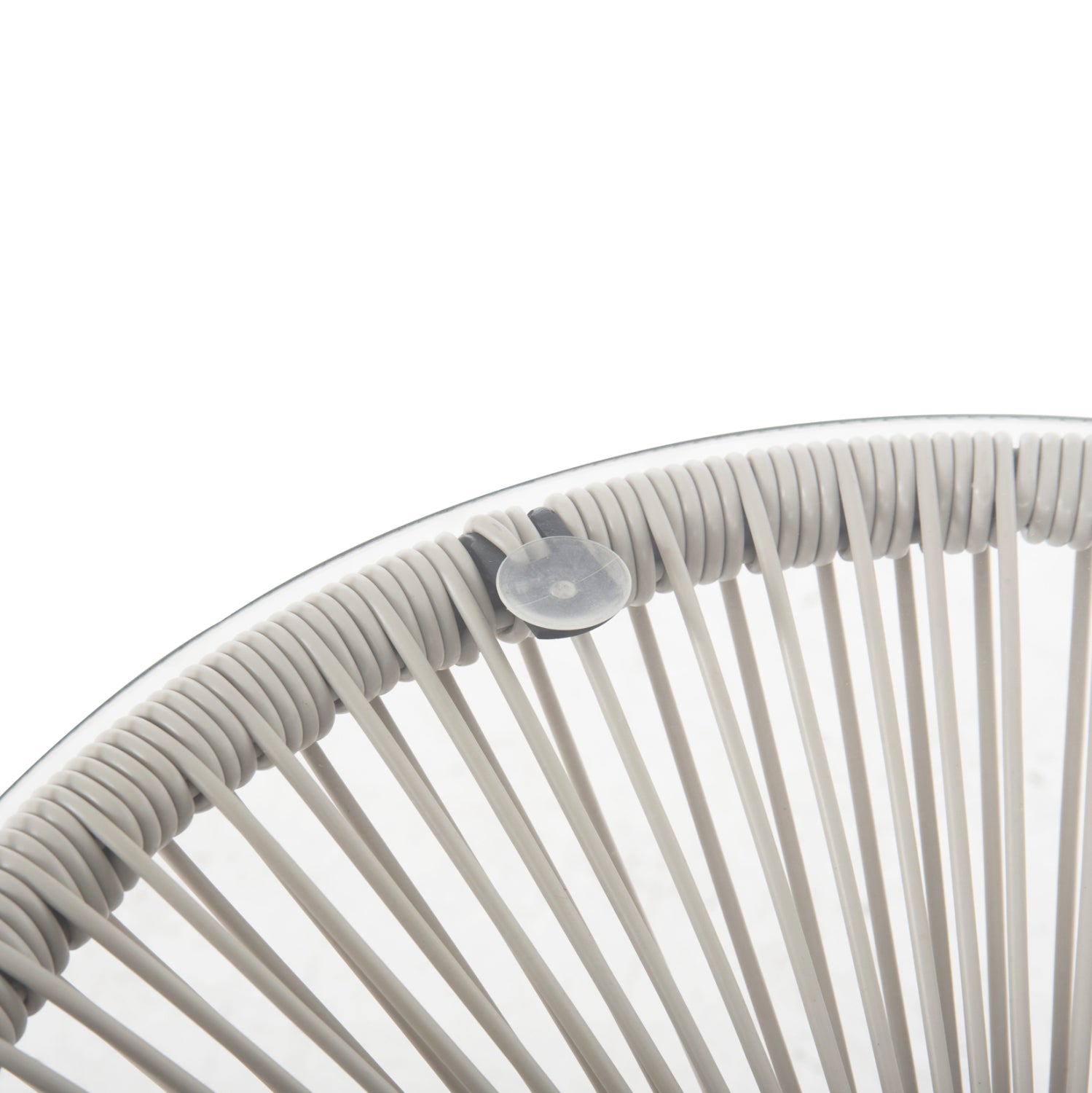 Маса Акапулко цвят бежов ратан -черен метал