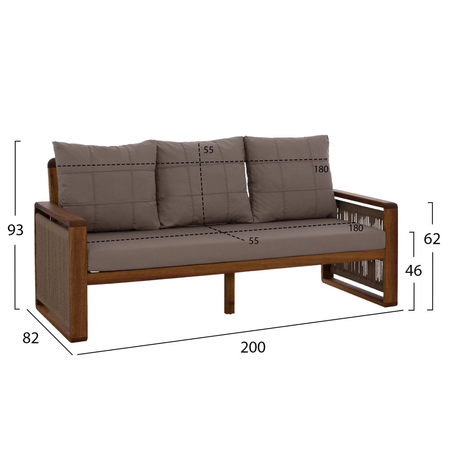 Комплект Ироко цвят орех-бежов