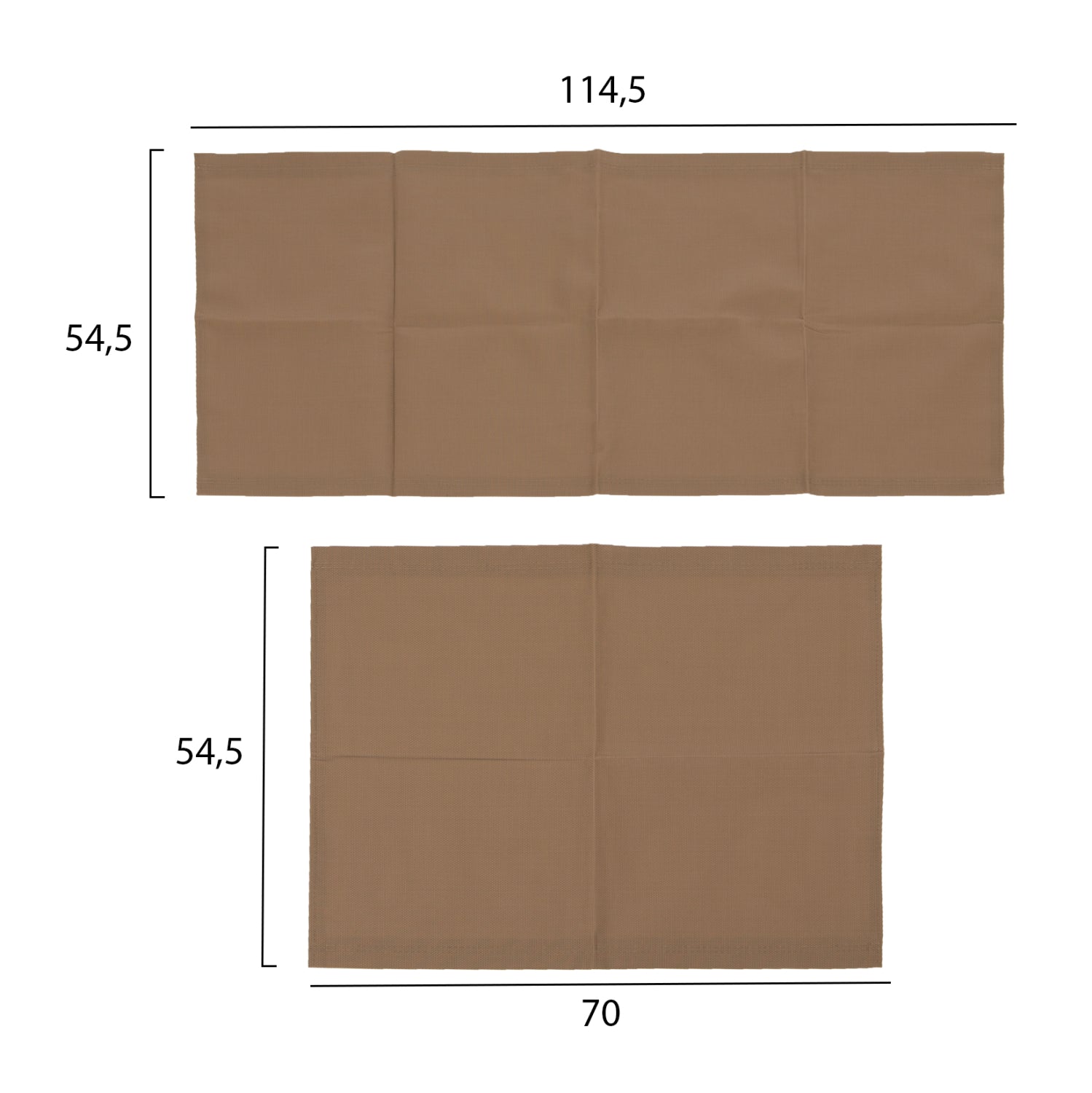 Текстилен плат  за шезлонг Грета цвят мока