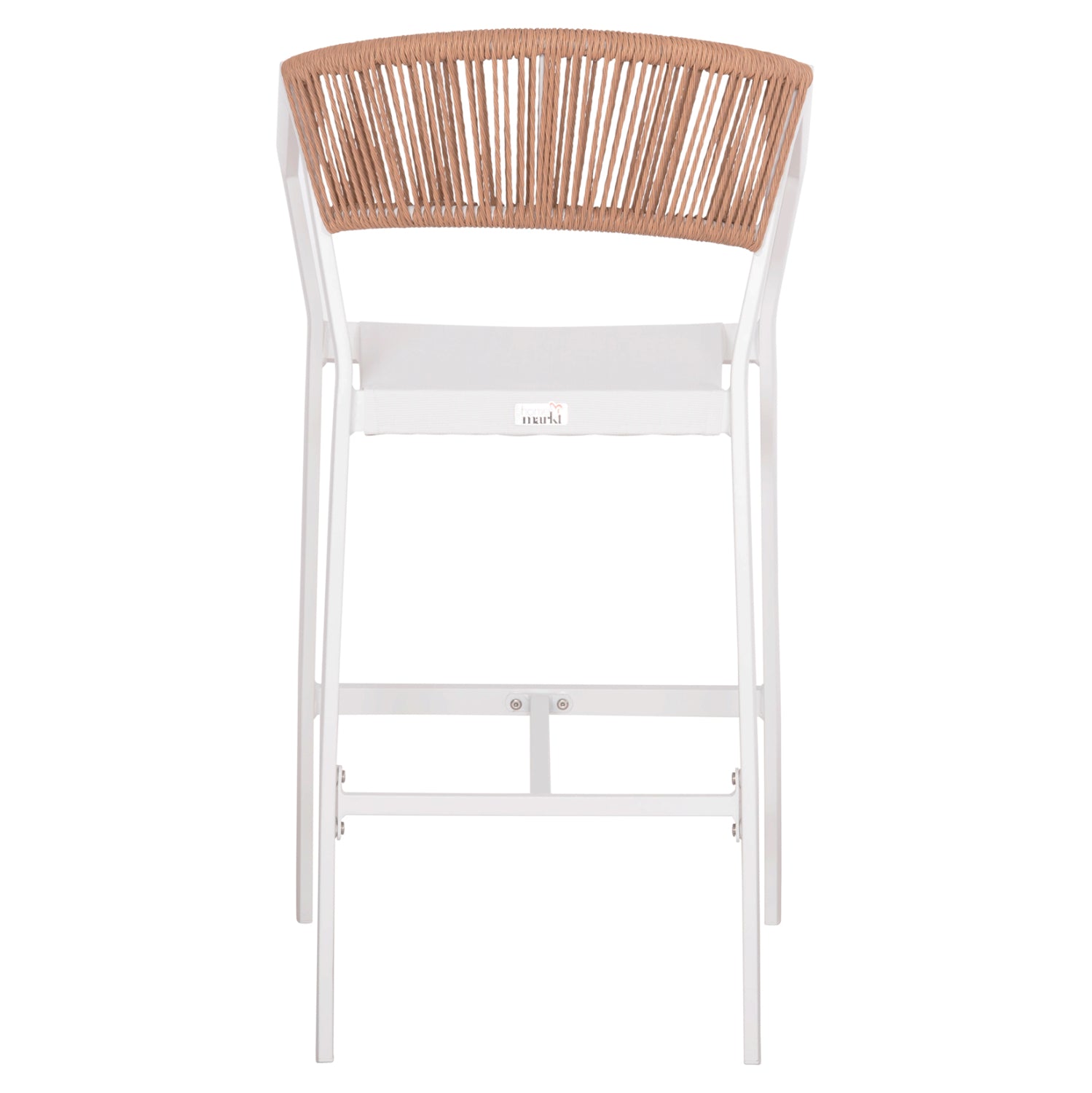 Бар стол 5892 средна височина -цвят бял-бежов  55x56,5x99