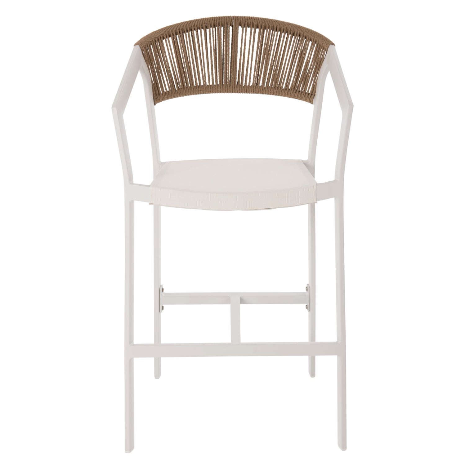 Бар стол 5892 средна височина -цвят бял-бежов 57x57x99,5