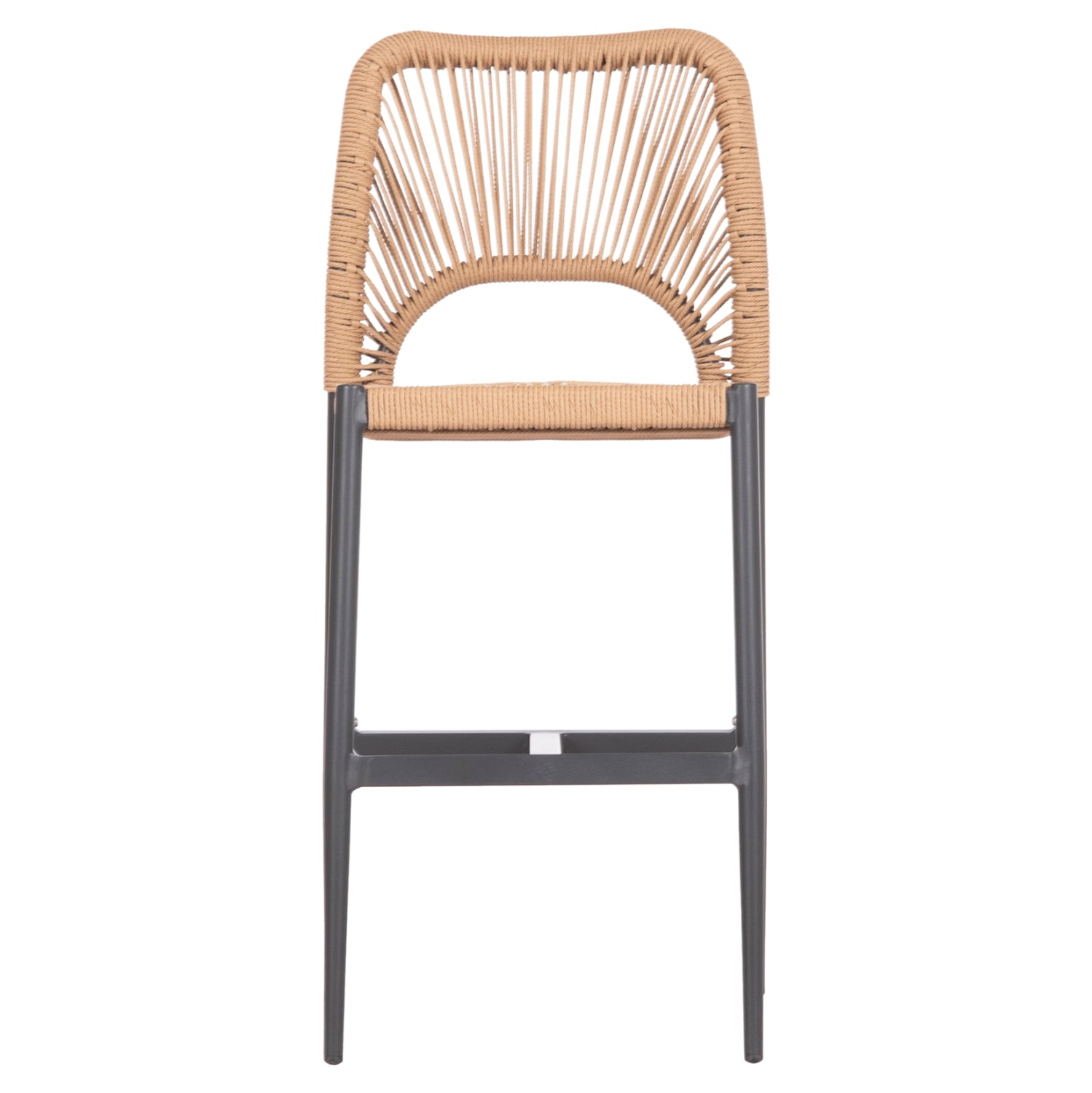 Бар стол NOJO средна височина цвят тъмно сив-натурал 40x55.5x99