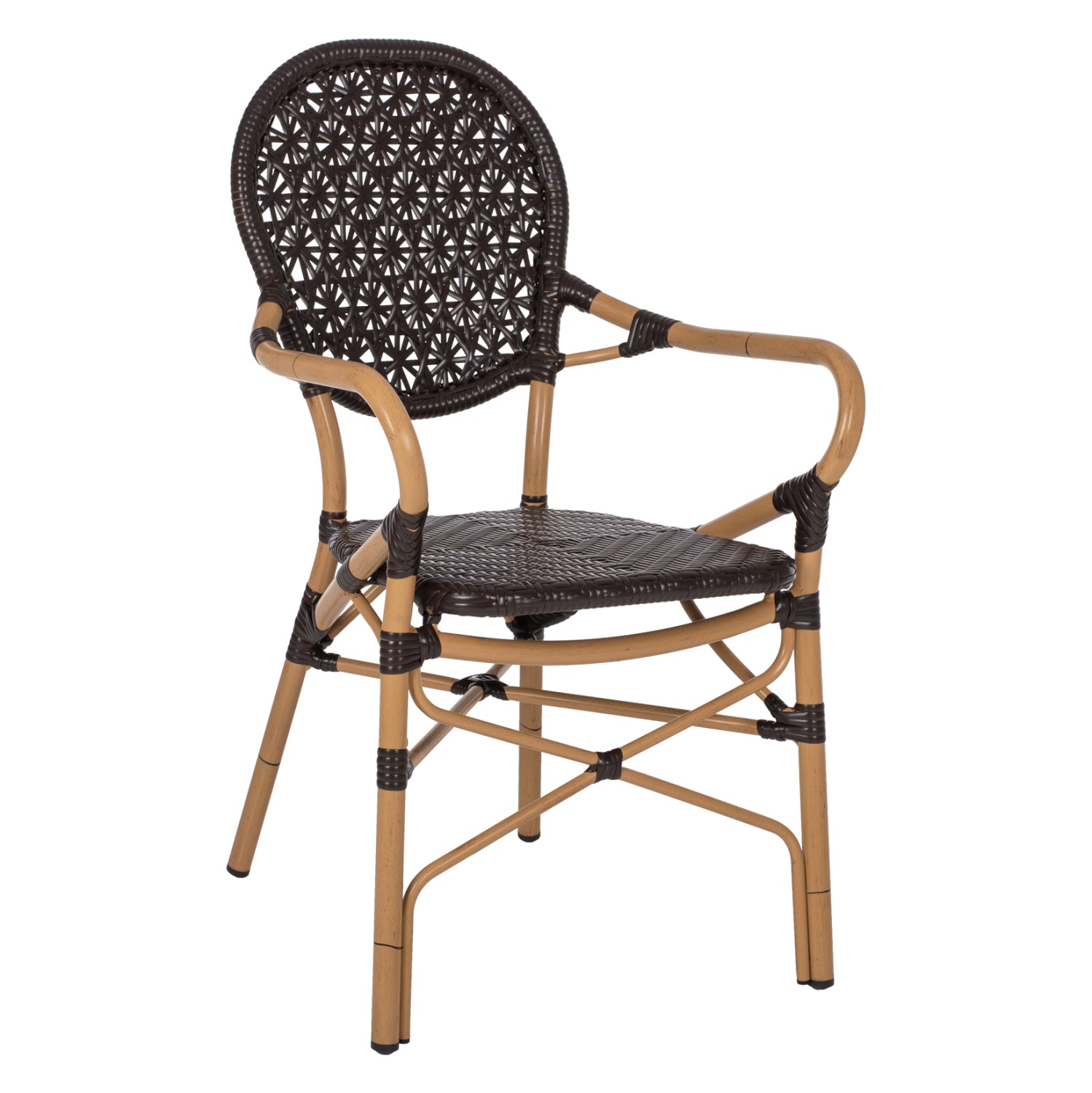 Стол Бамбо кафяв цвят  56x62x95