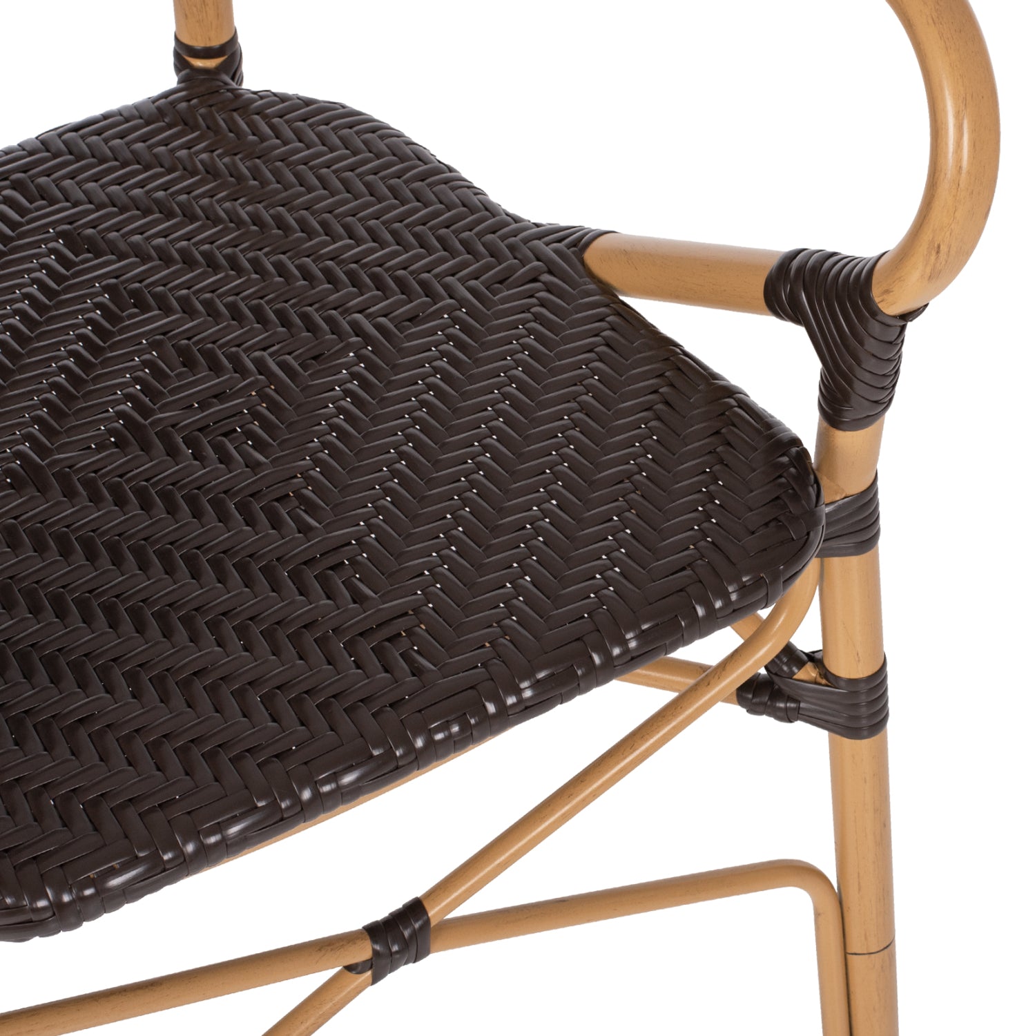 Стол Бамбо кафяв цвят  56x62x95