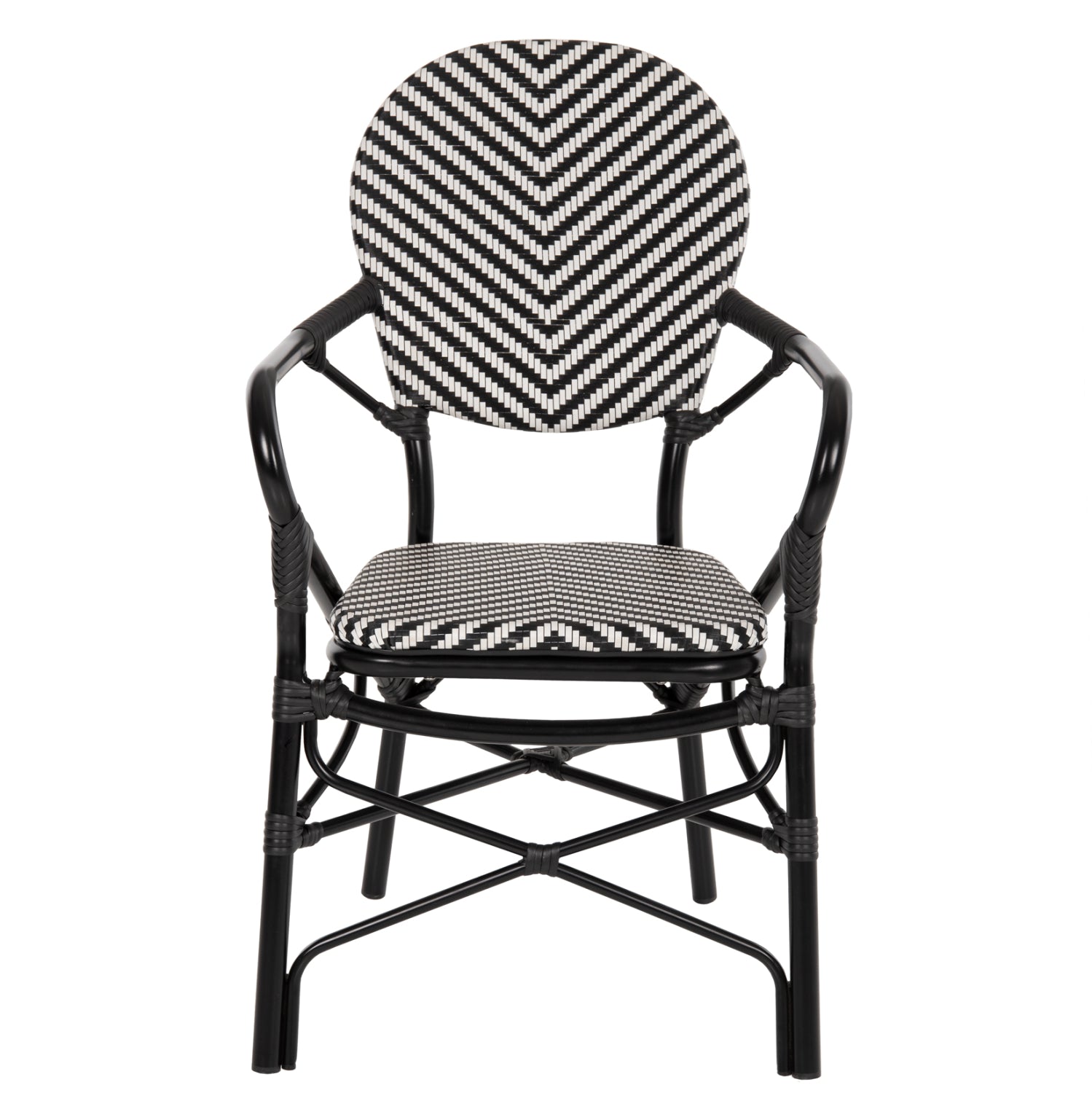 Стол BAMBOO цвят черен-бял 56x59x94,5