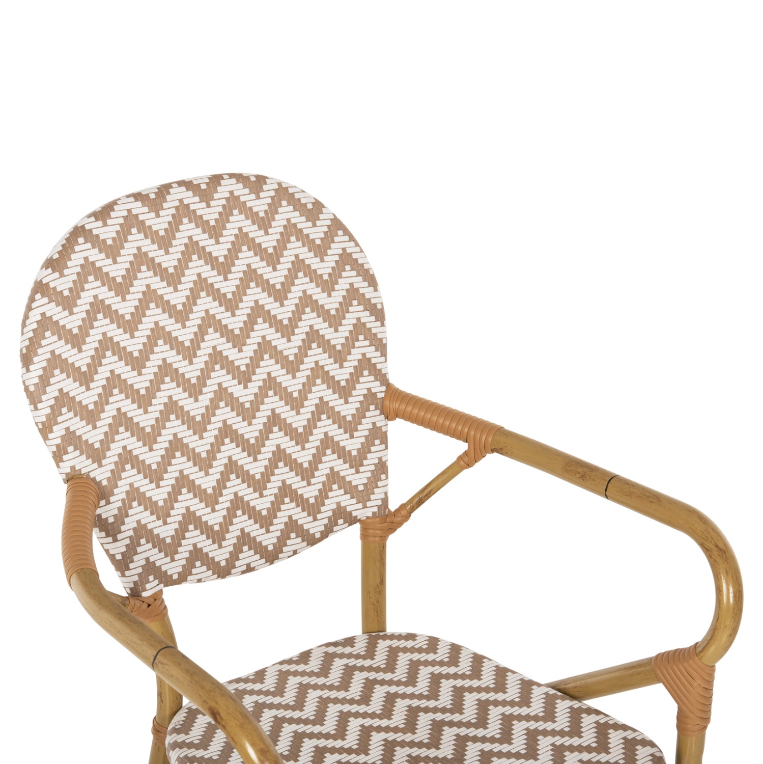 Алуминиево кресло BAMBO look  натурал - бяло 55x58x95 см.