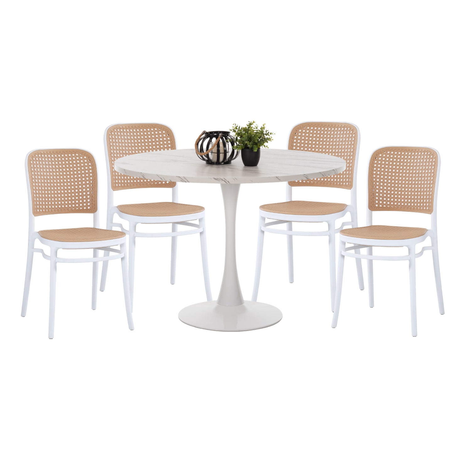 Комплект за хранене 5 части КГ11911 с кръгла маса и полипропиленови столове