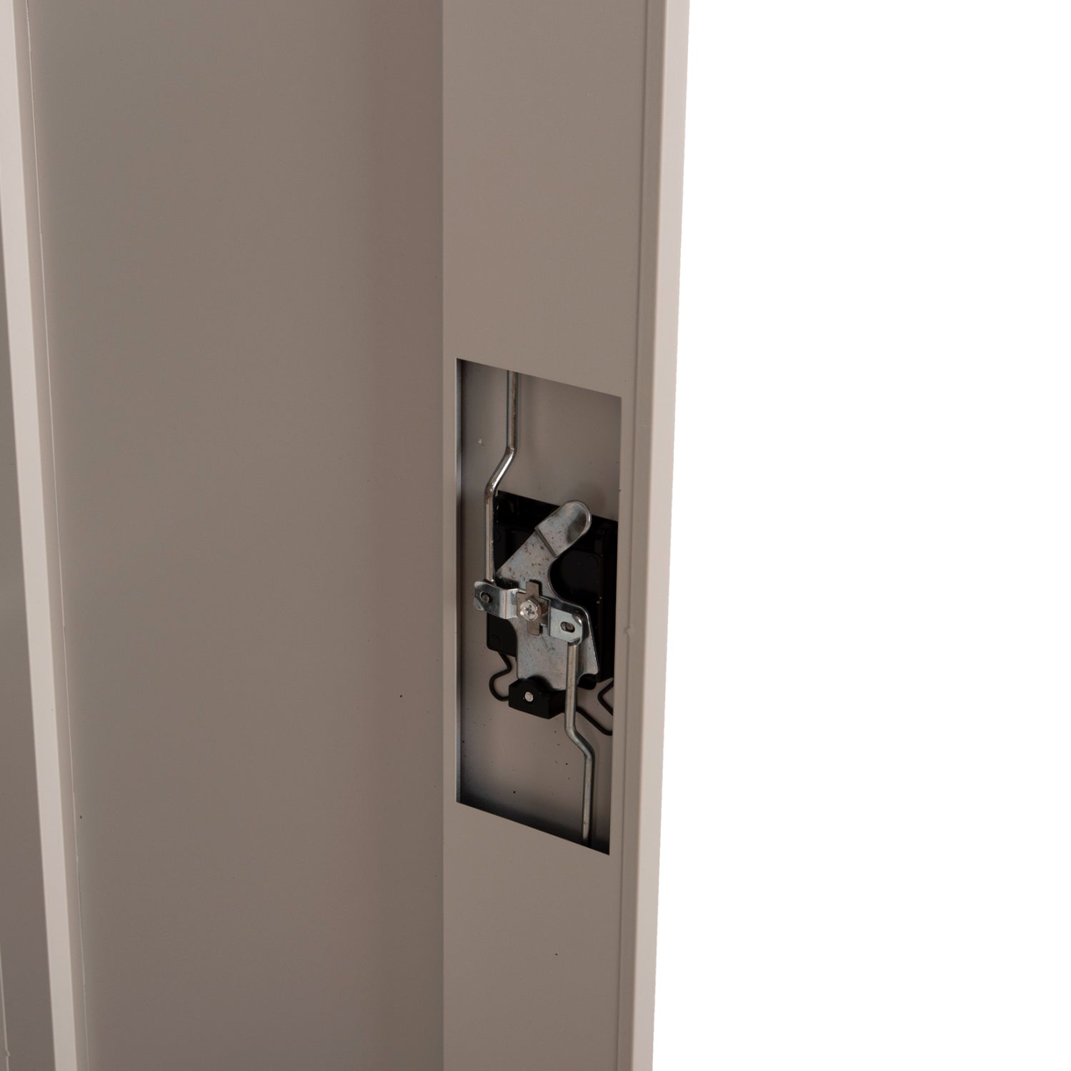 Метален гардероб CLOD светло сив цвят 90X40X180см