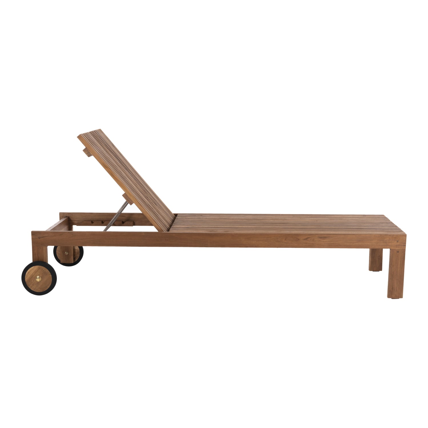 Шезлонг LAGERTHA натурал тиково дърво 200x65x102