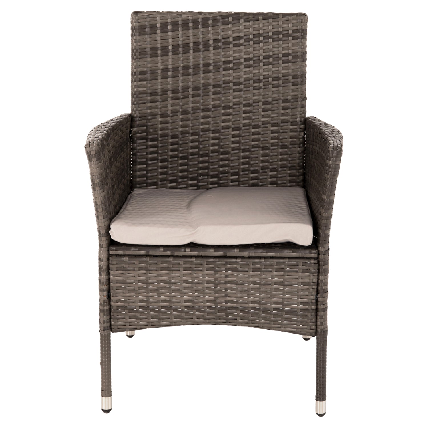 Градински комплект Галина 5бр. кафяв цвят с маса 90/90см