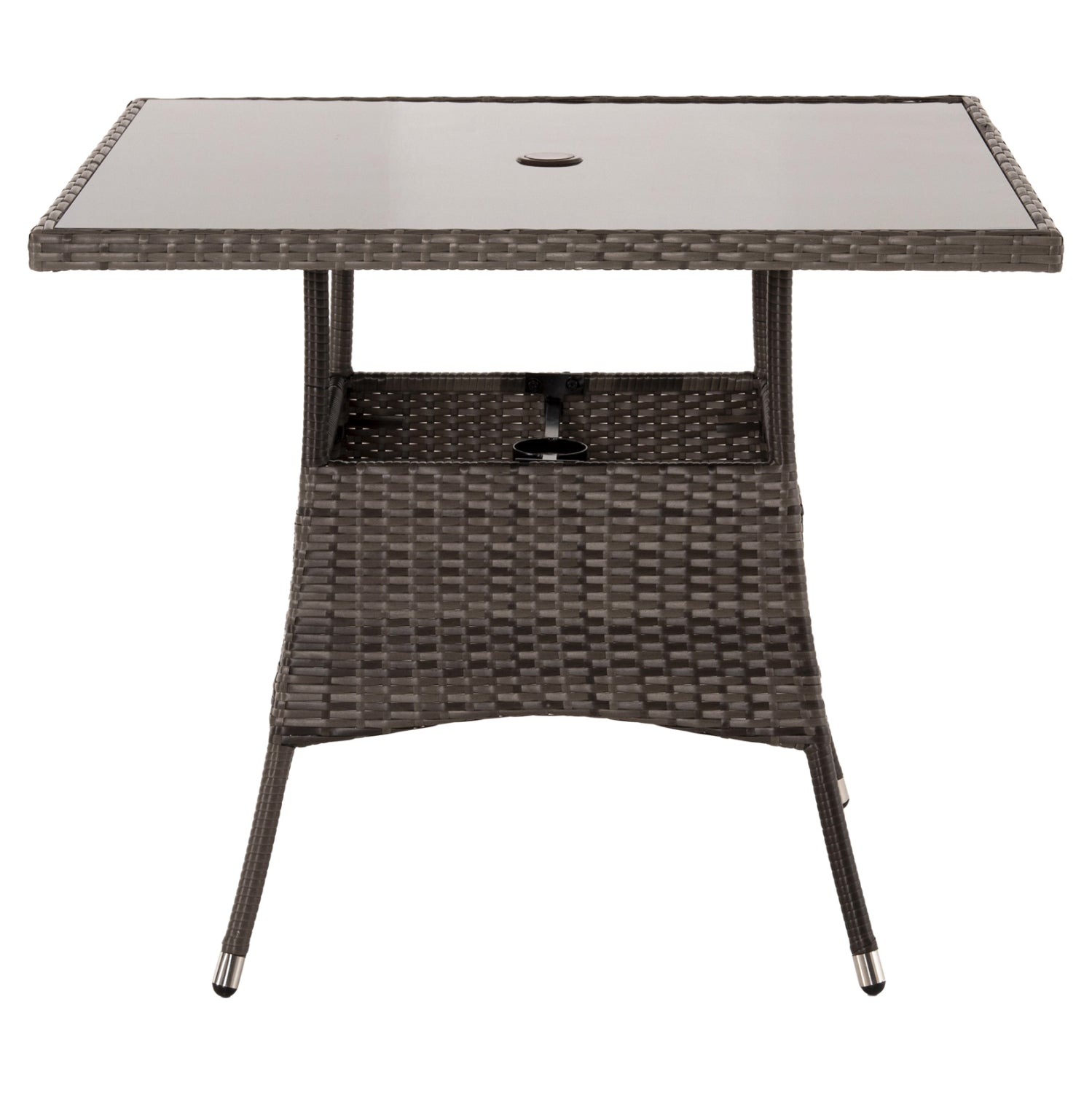 Градински комплект Галина 5бр. кафяв цвят с маса 90/90см