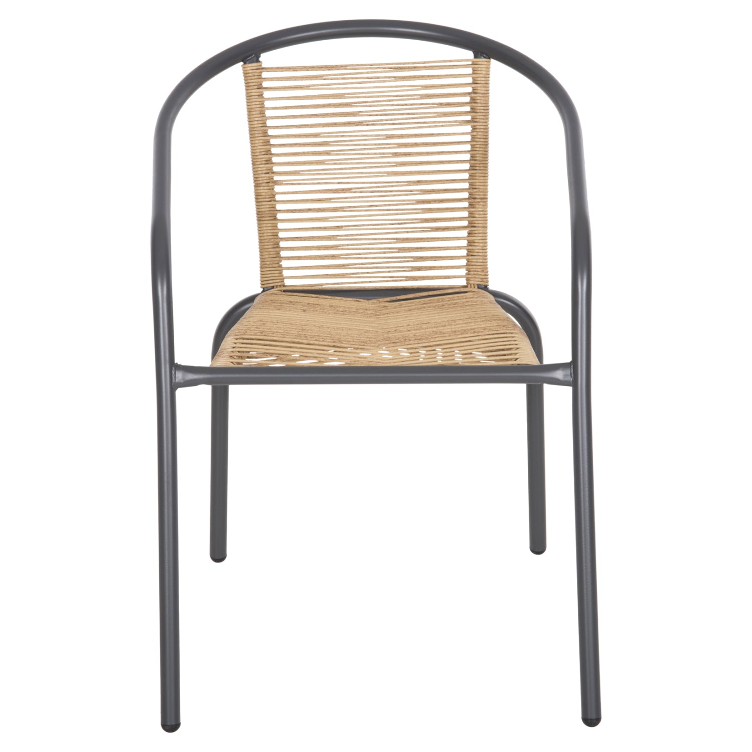 Стол Стив цвят сив-натурал 54x61x75