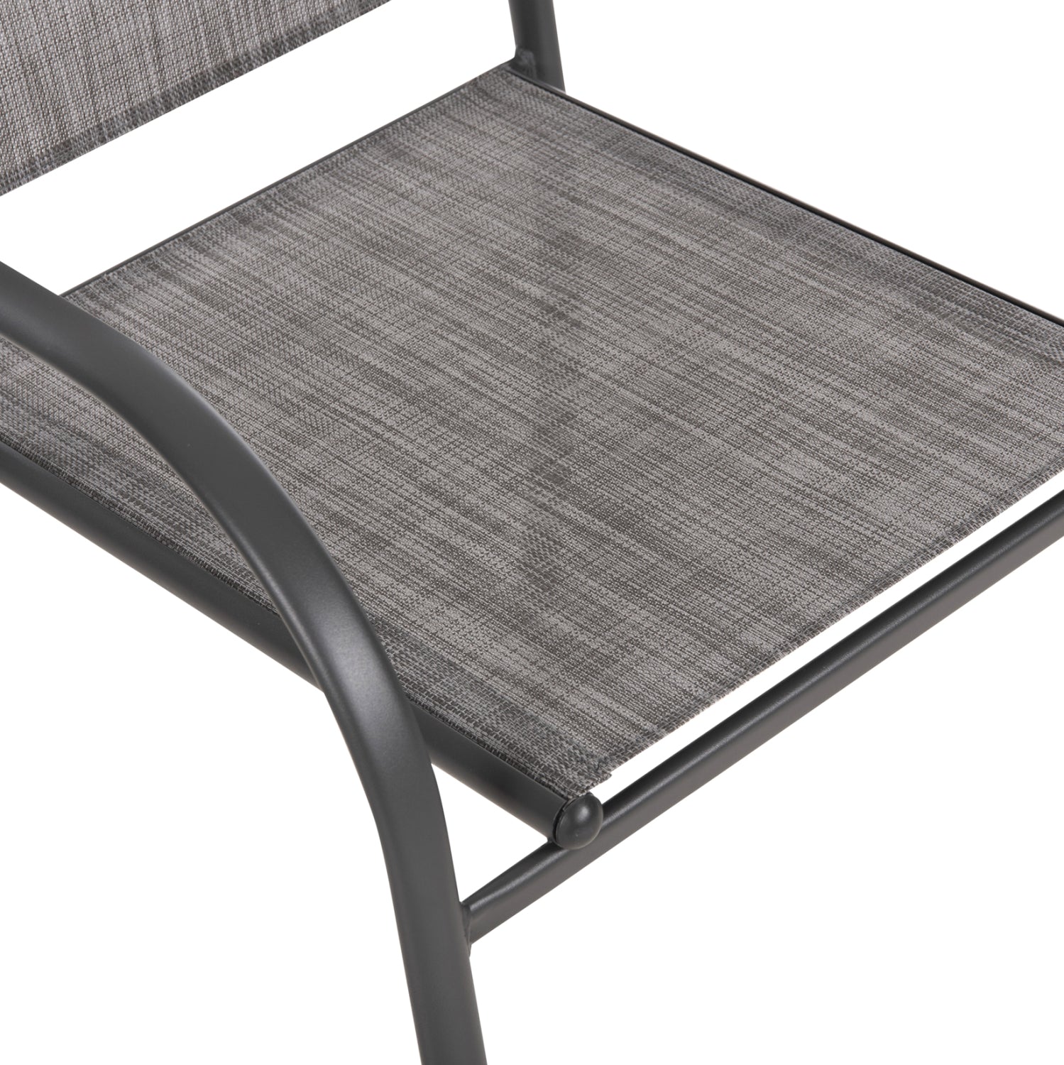 Фотьойл Redan сив метал-сив текстил 56x60x88см