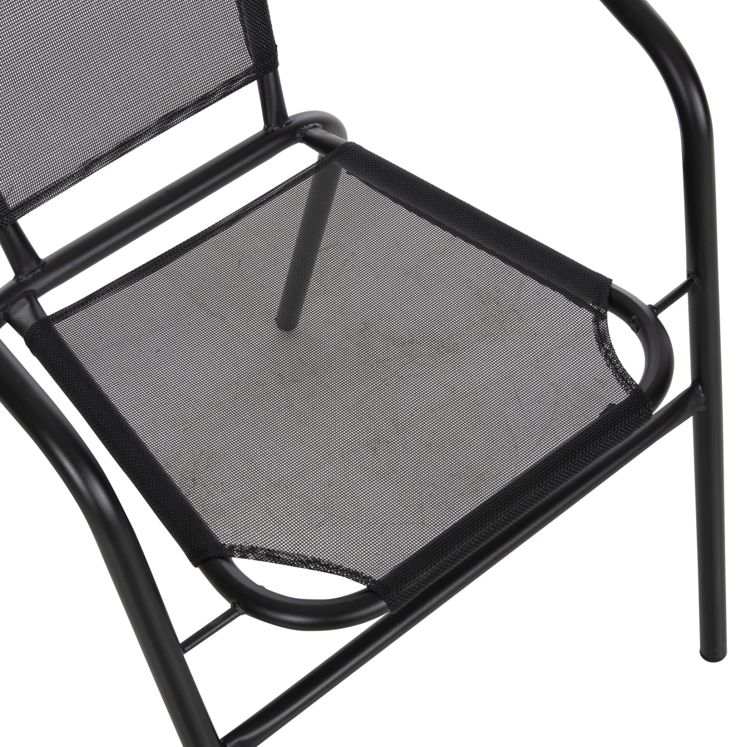 Стол Ледан черен цвят 55x58x72