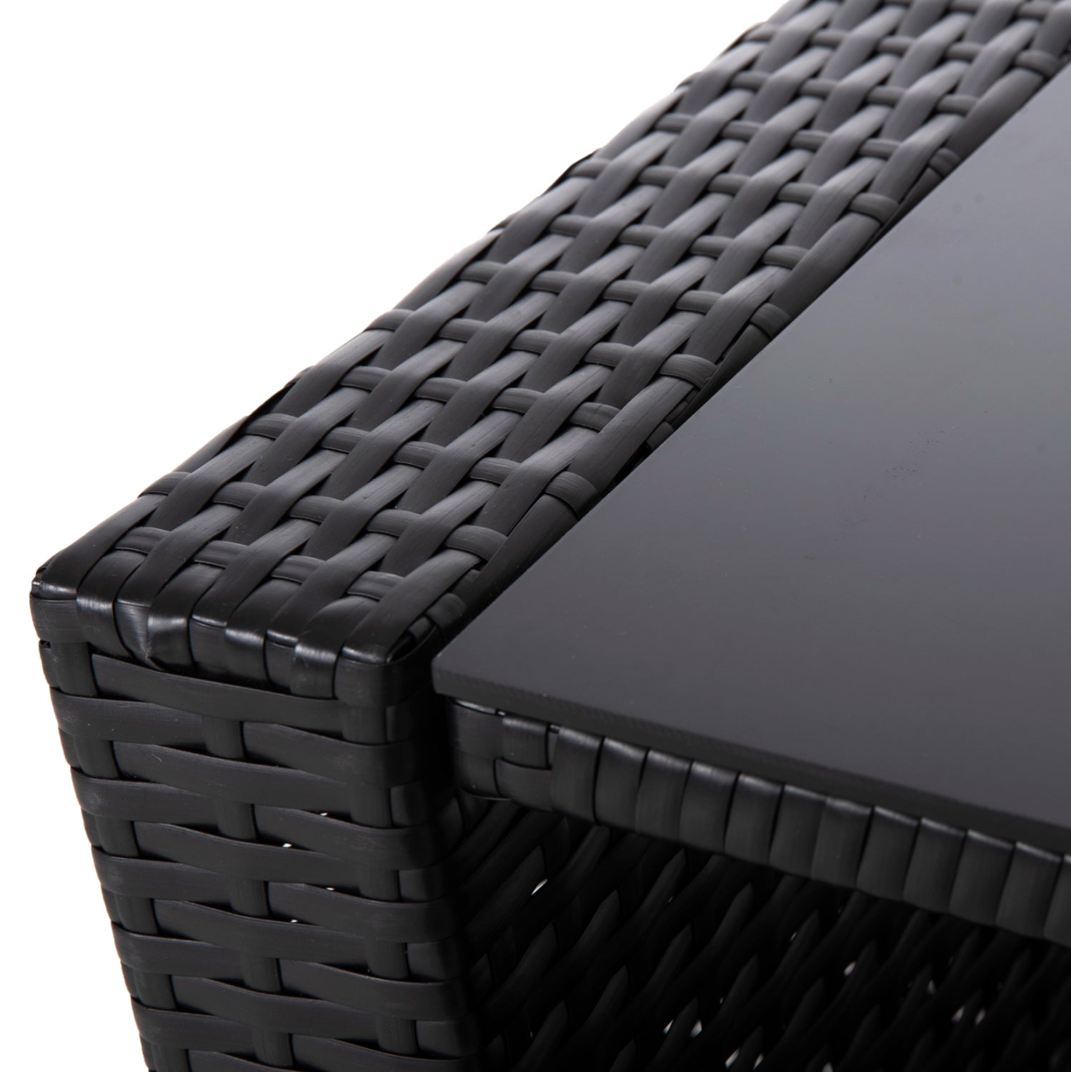 Градински комплект Тори цвят антрацит-бежов диван,2 кресла и маса : 87x50x35 см.