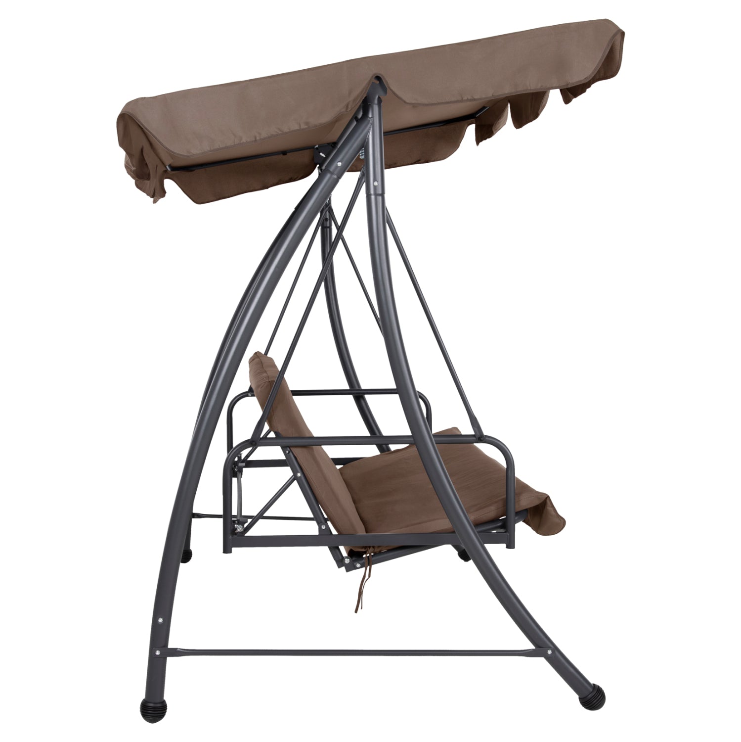 Люлка Ликид -3 местна кафяв цвят/сив метал 200x120x164см