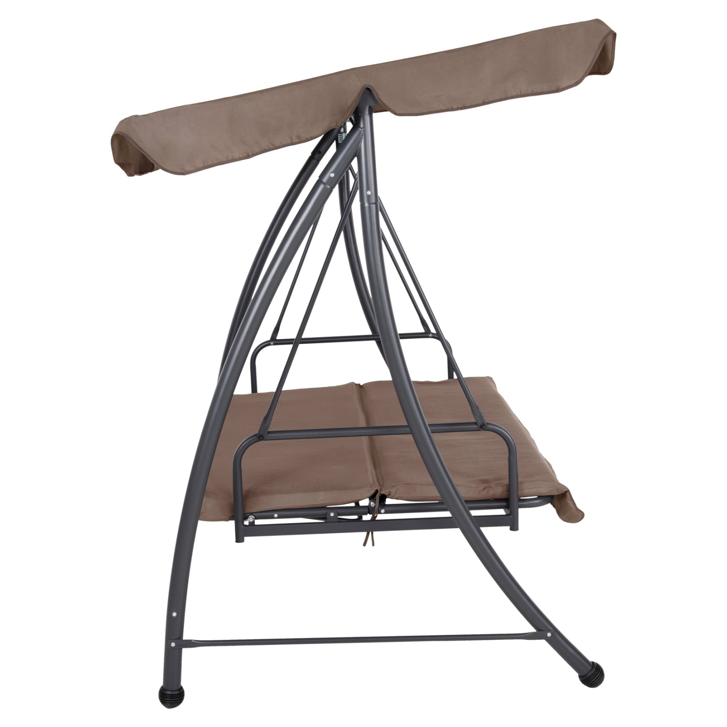 Люлка Ликид -3 местна кафяв цвят/сив метал 200x120x164см