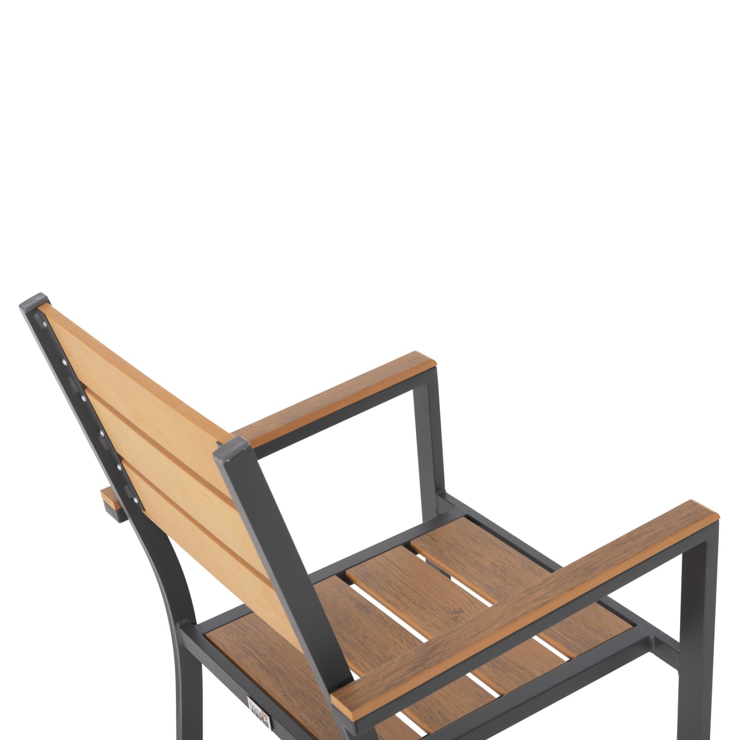 Кресло Сага алуминий цвят антрацит-натурал 55x55x86