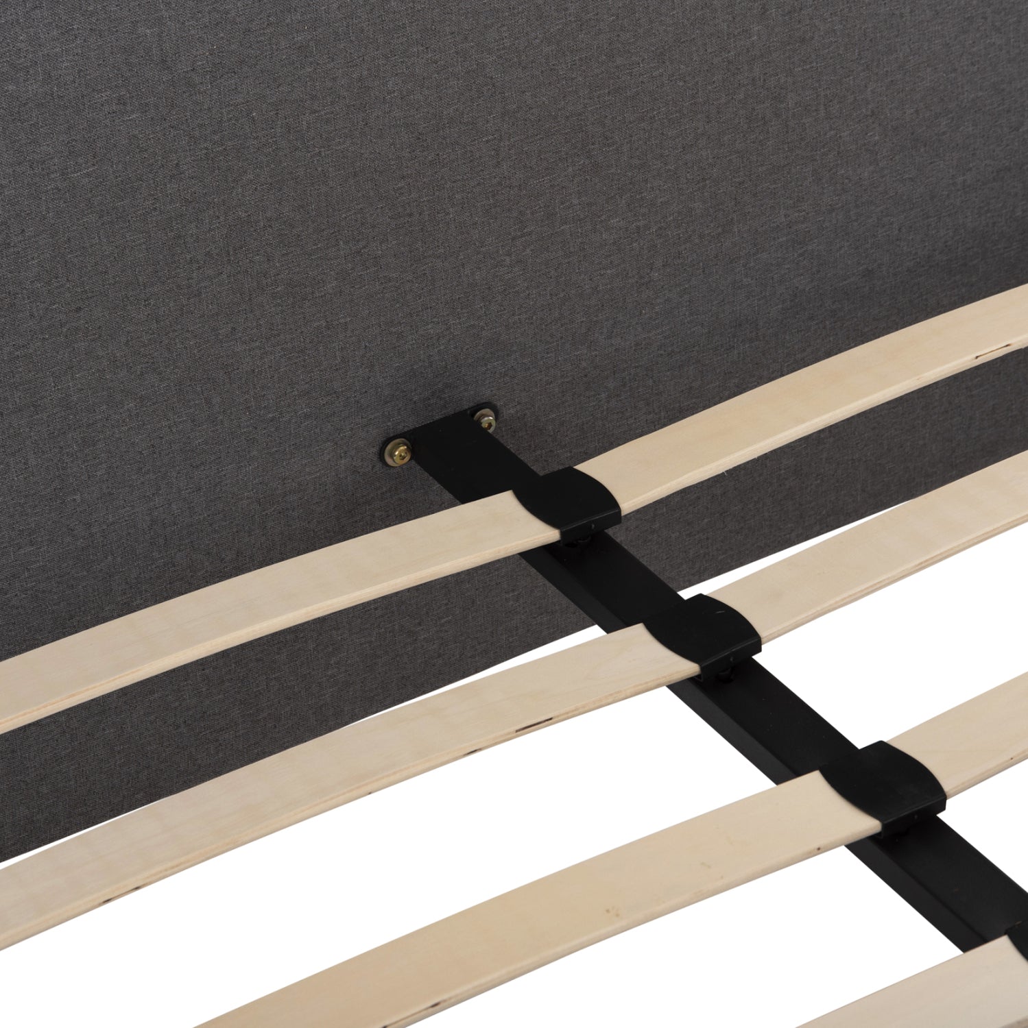 Легло мейлин в сив плат и сива винтова решетка за матрак 120x200 ek