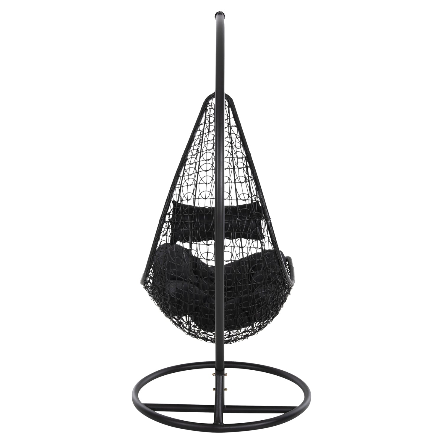 Люлка Folia черен цвят метал/ратан 95/195см