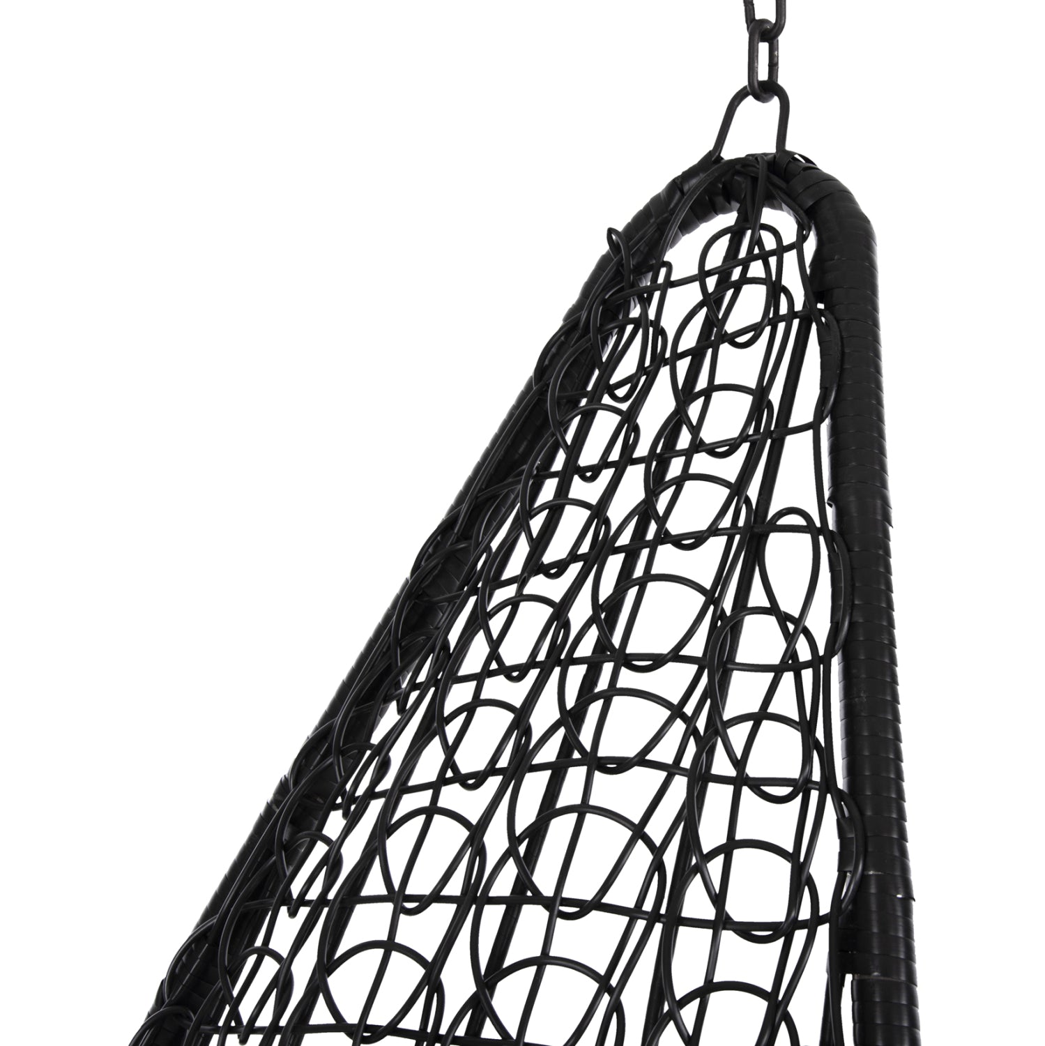 Люлка Folia черен цвят метал/ратан 95/195см