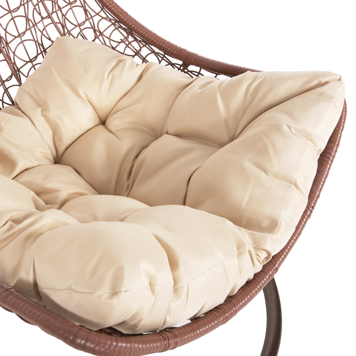 Люлка Folia цвят бежов ратан -кафяв метал