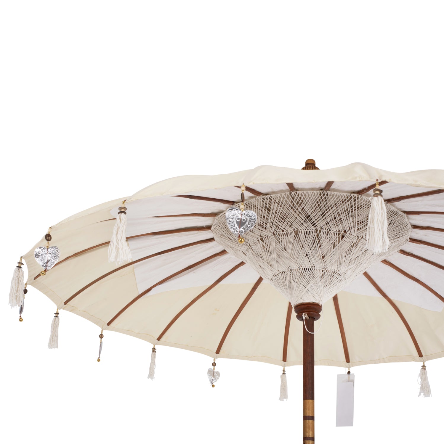 Чадър ф200/268см  -цвят крем-натурал/без основа