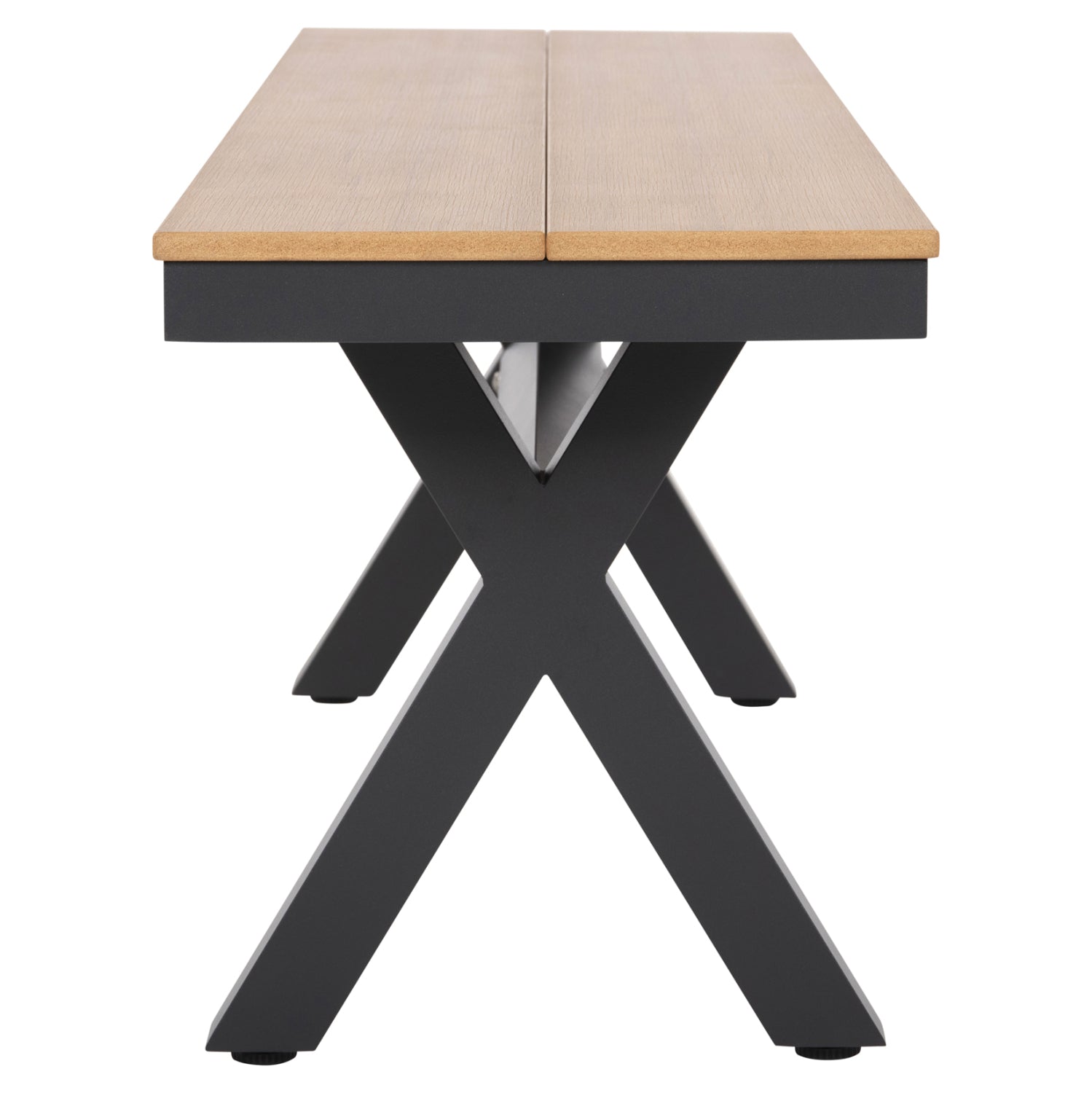 Пейка Таун цвят антрацит-натурал 220x36x44,5