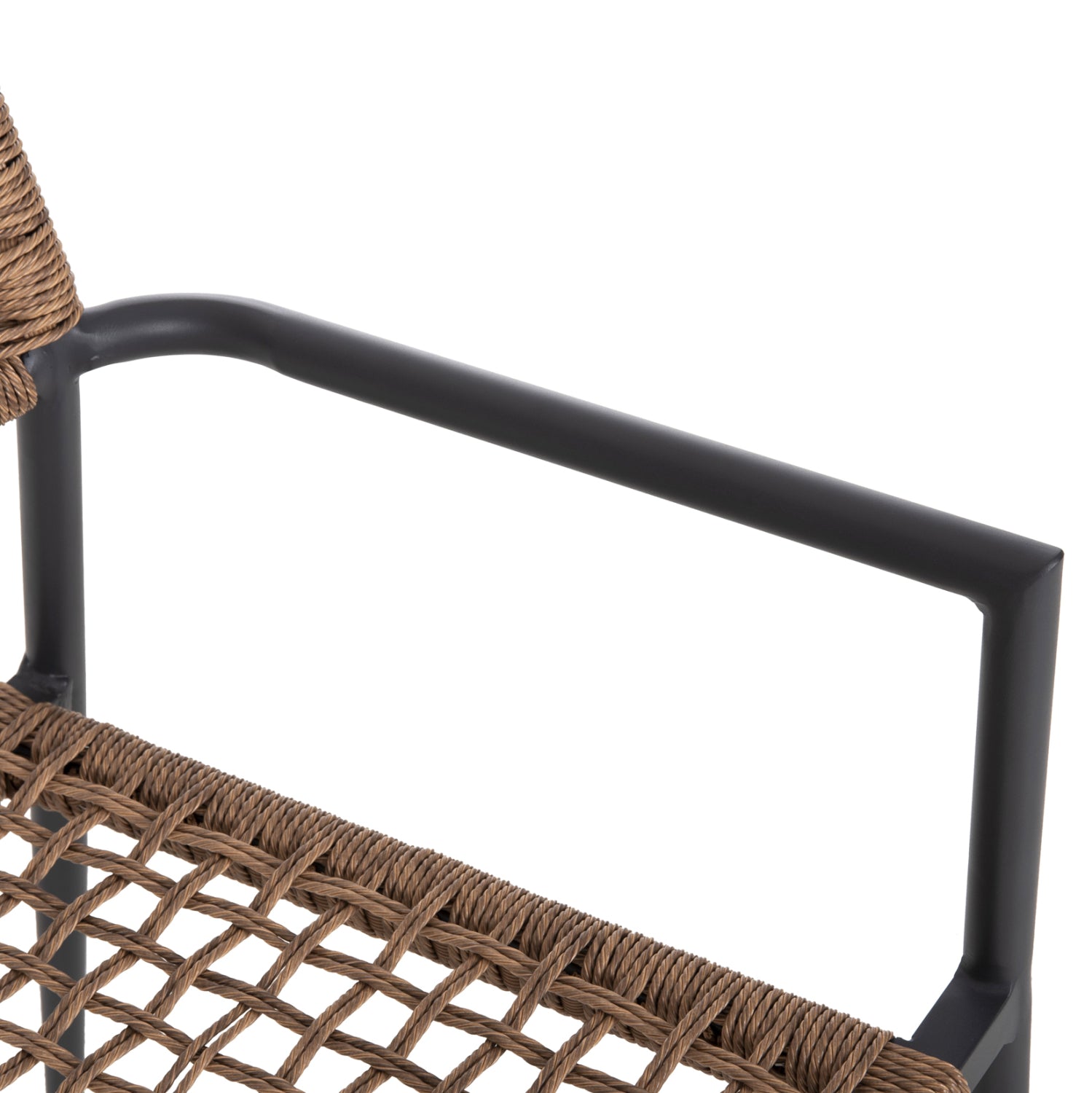 Стол Трилан цвят черен-кафяв  55,5x55x84