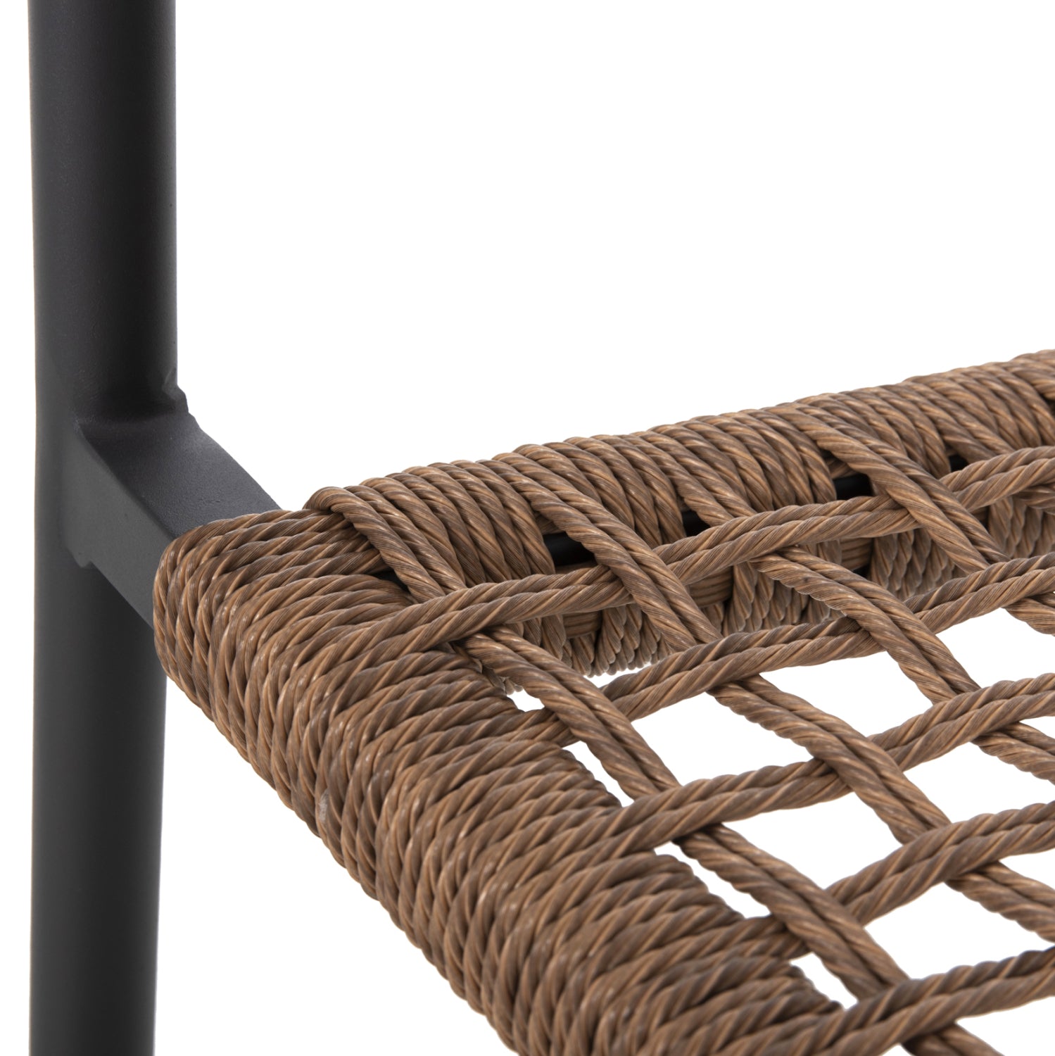 Стол Трилан цвят черен-кафяв  55,5x55x84