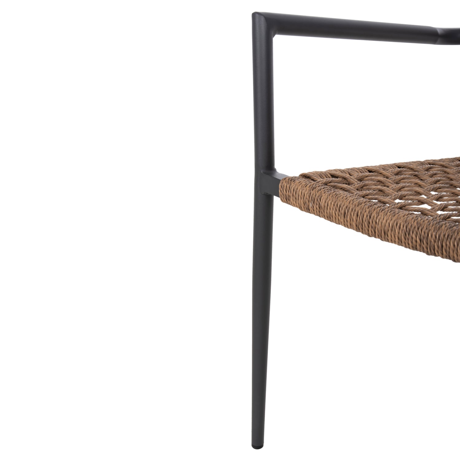 Стол Трилан цвят черен-кафяв  55,5x55x84