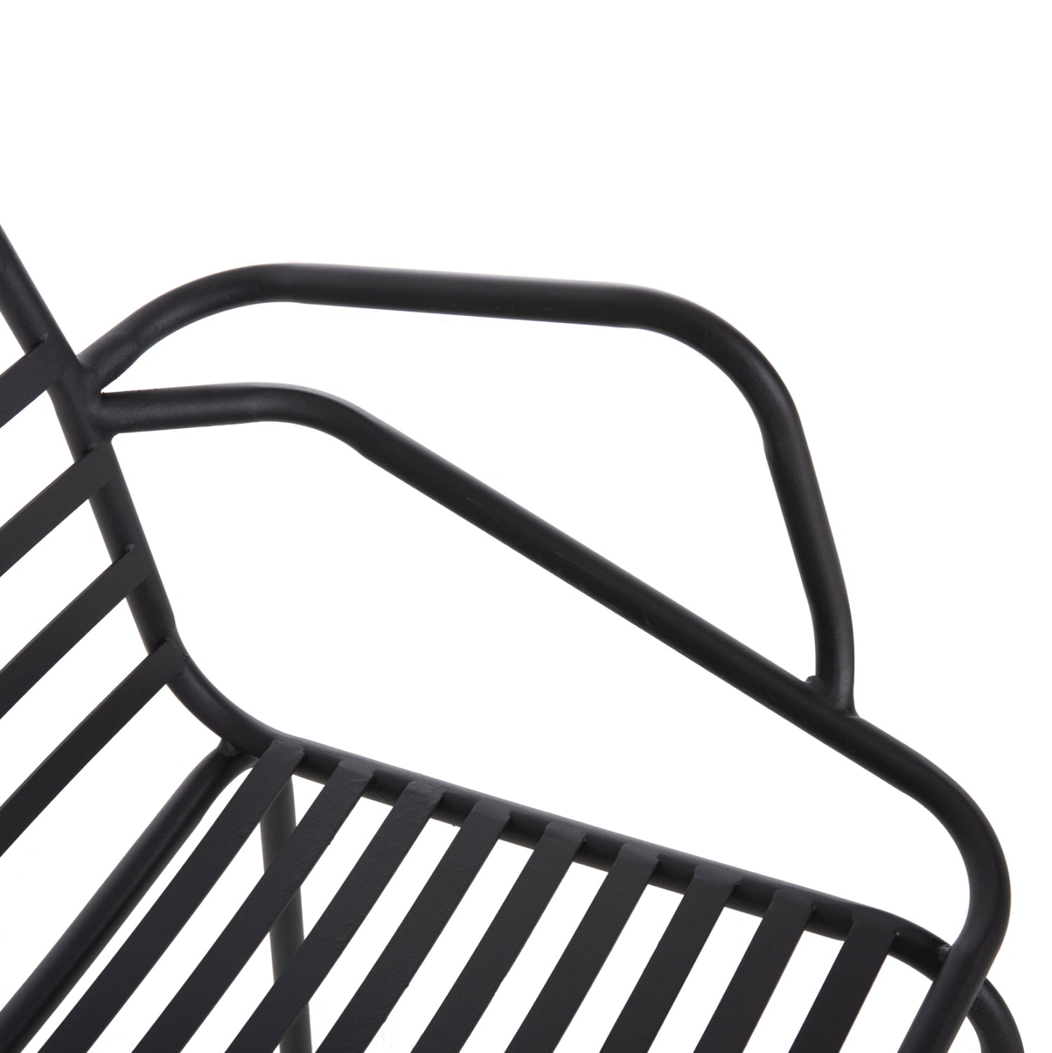 Градински стол  FREE черен  61x53x87см