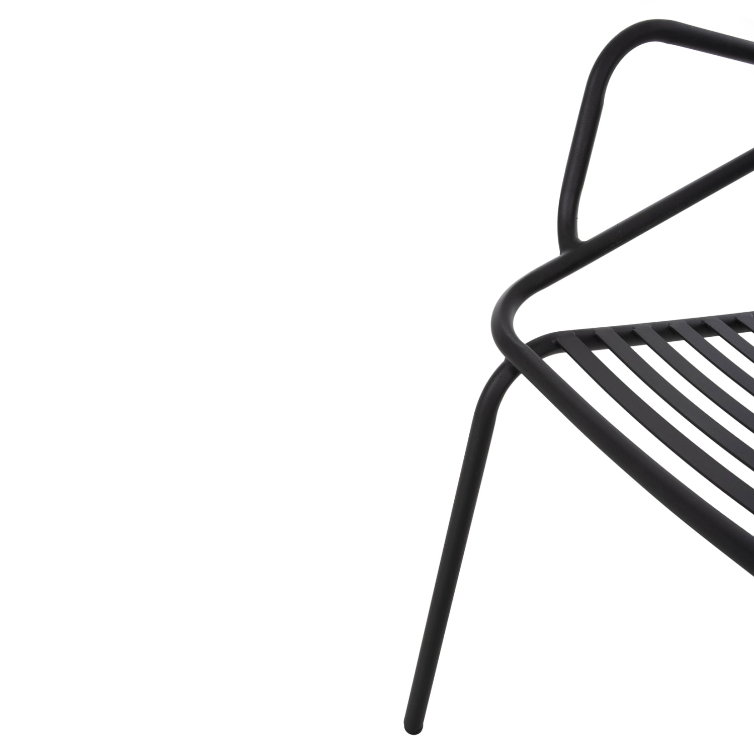 Градински стол  FREE черен  61x53x87см