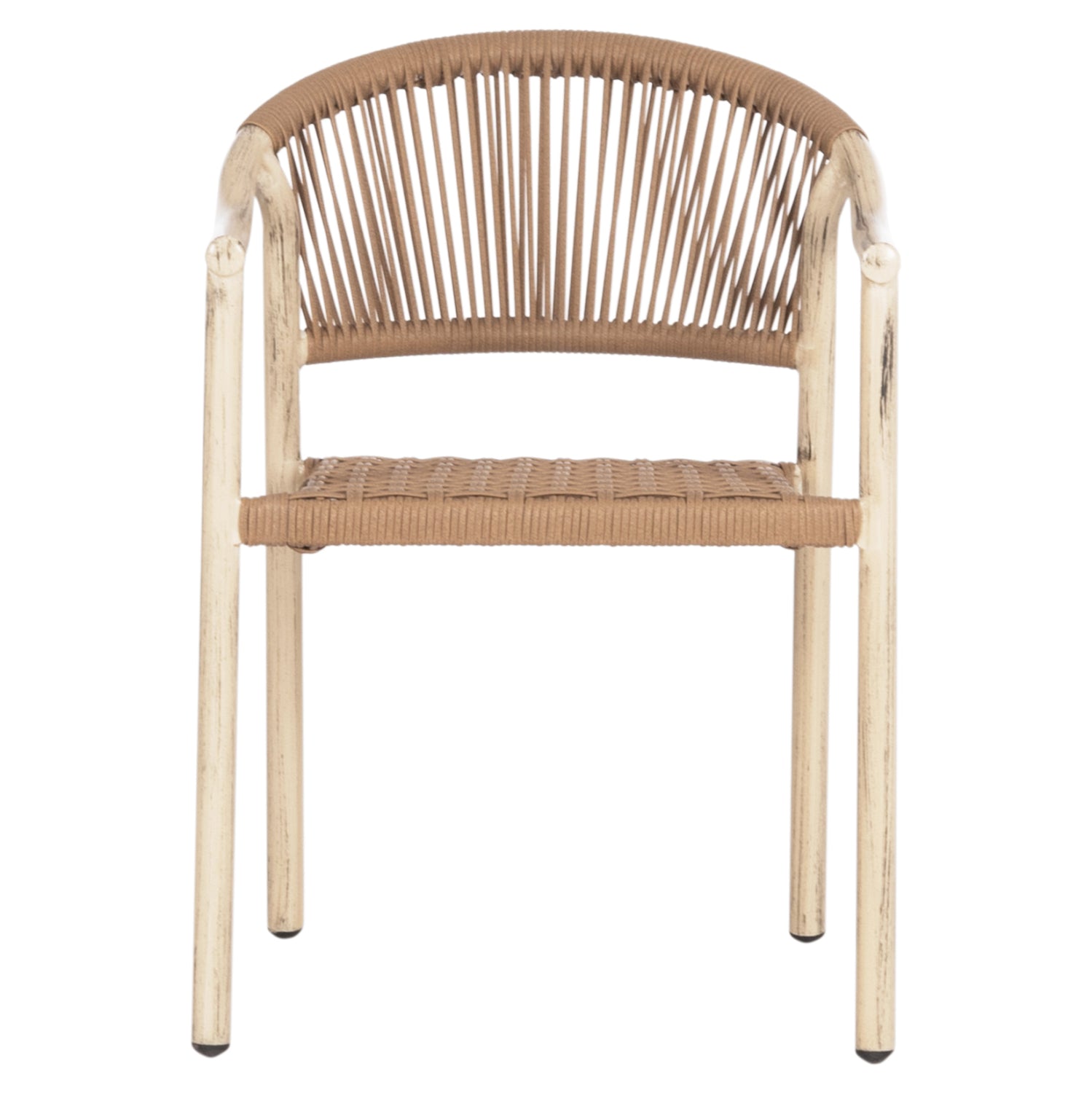 Фотьойл KERLY Алуминий, дъб - меден цвят, синтетичен ратан 54x58.5x76