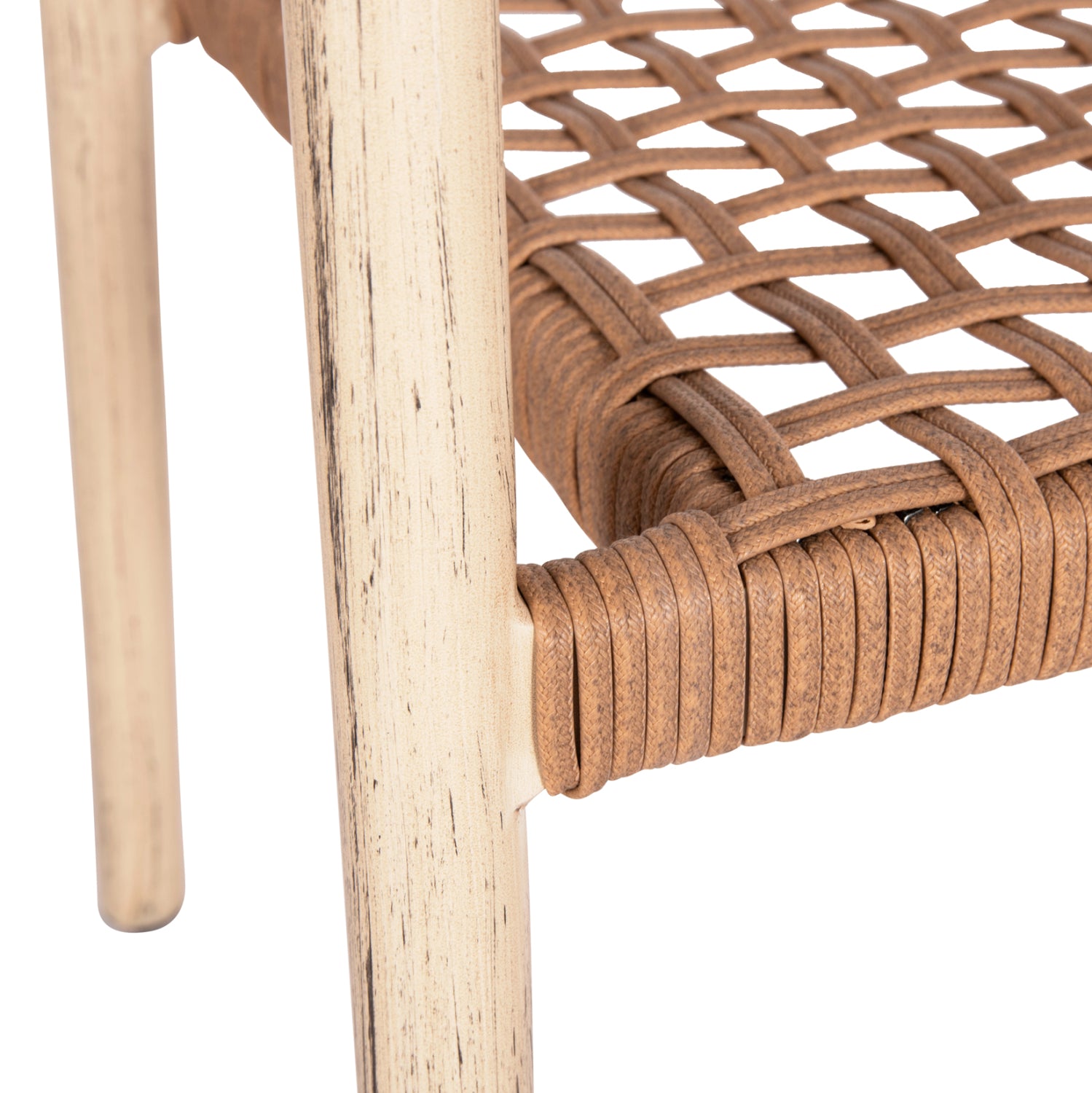 Фотьойл KERLY Алуминий, дъб - меден цвят, синтетичен ратан 54x58.5x76