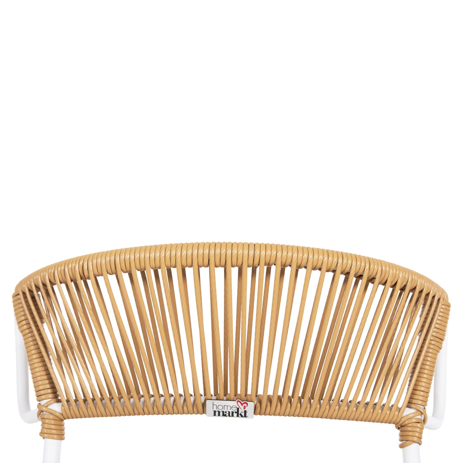 Стол Суки цвят бял-алуминий натурал ратан