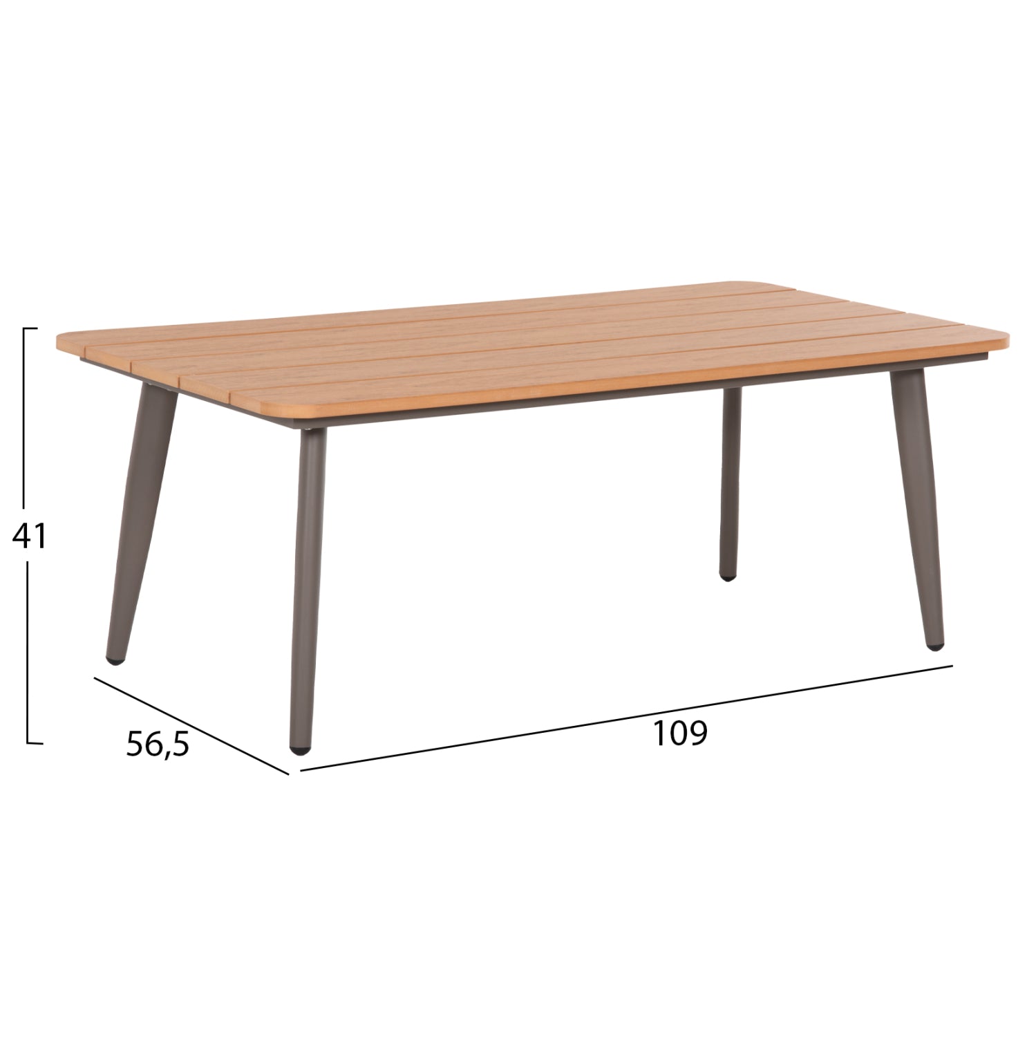 Градински комплект  4 бр MAERLY шампанско-бежов цвят с маса 109x56.5x41