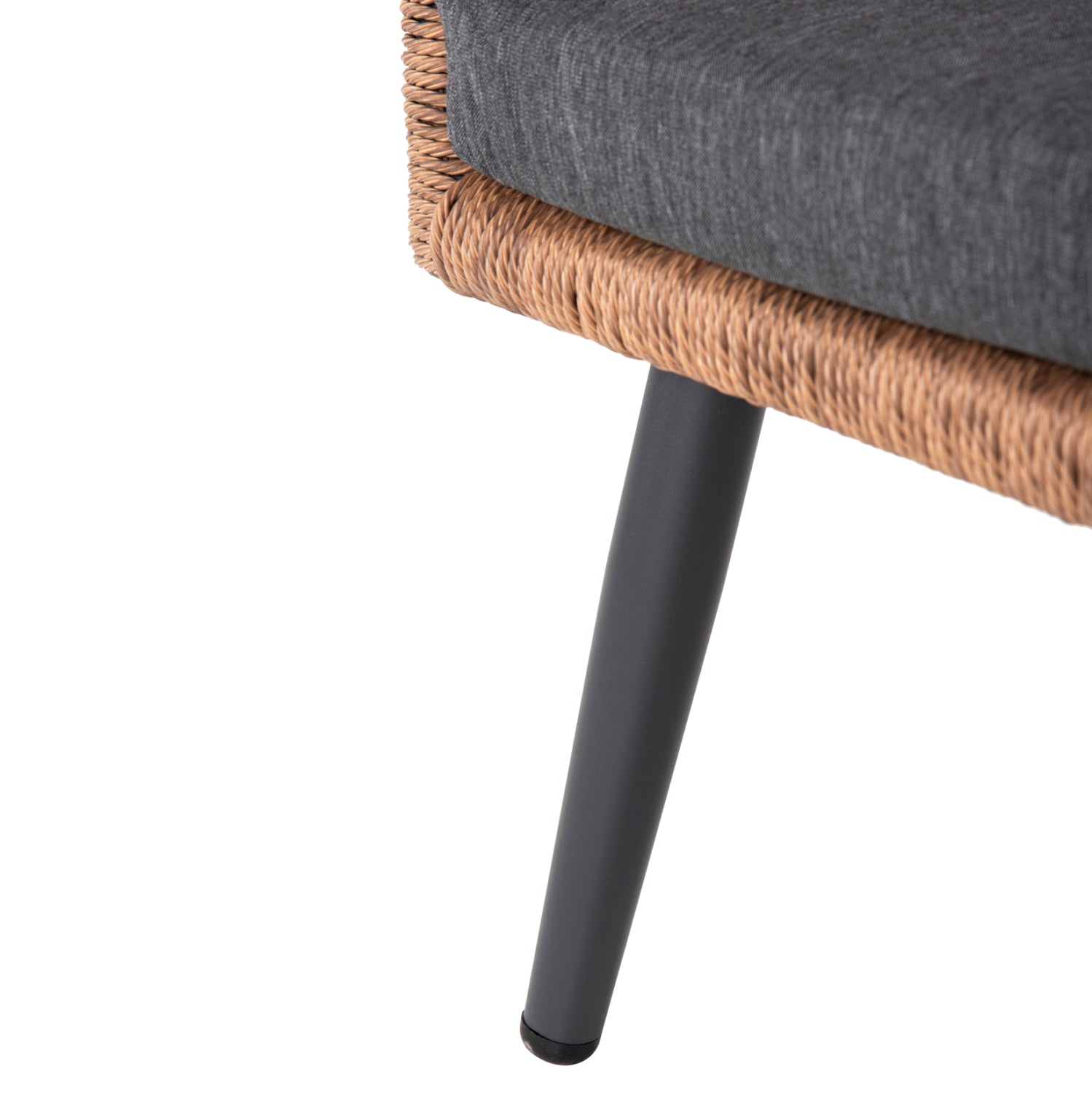 Комплект градински Фрея цвят натурал-антрацит с маса 90x50x42