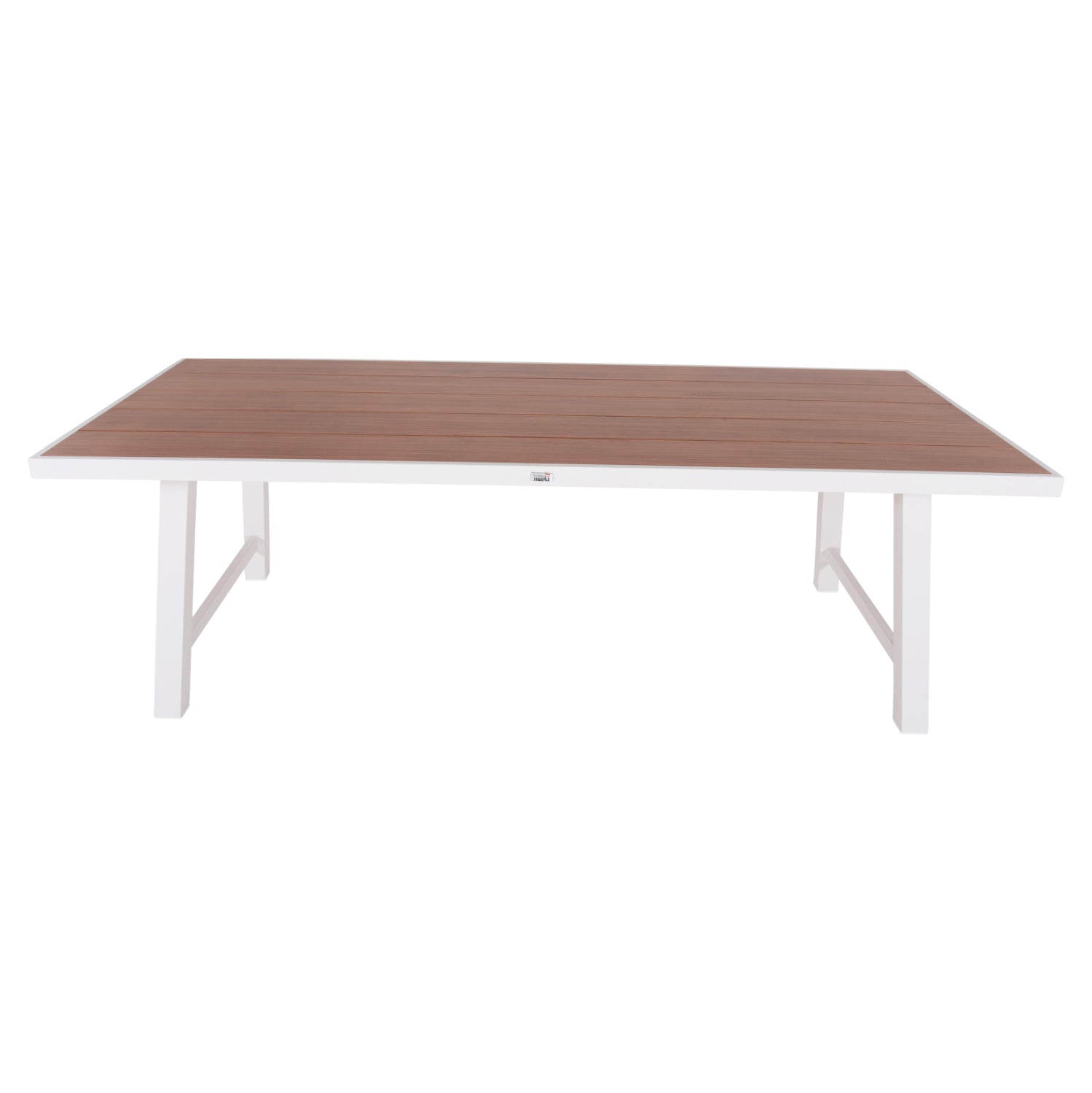 Маса GOBAR  240х105 -алуминиева цвят бял-натурал