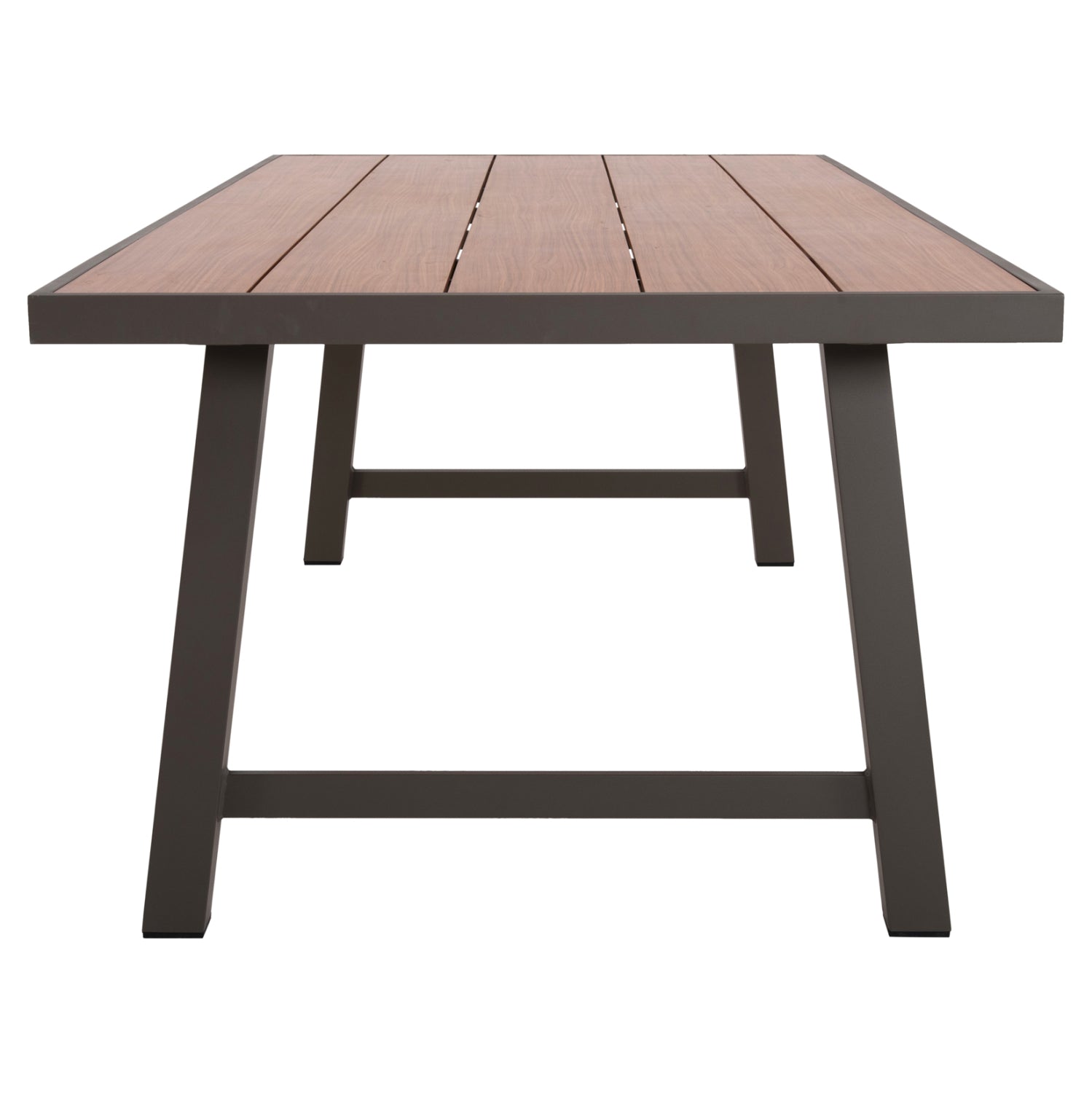 Маса GOBAR240х105 алуминиева-цвят шампанско-натурал