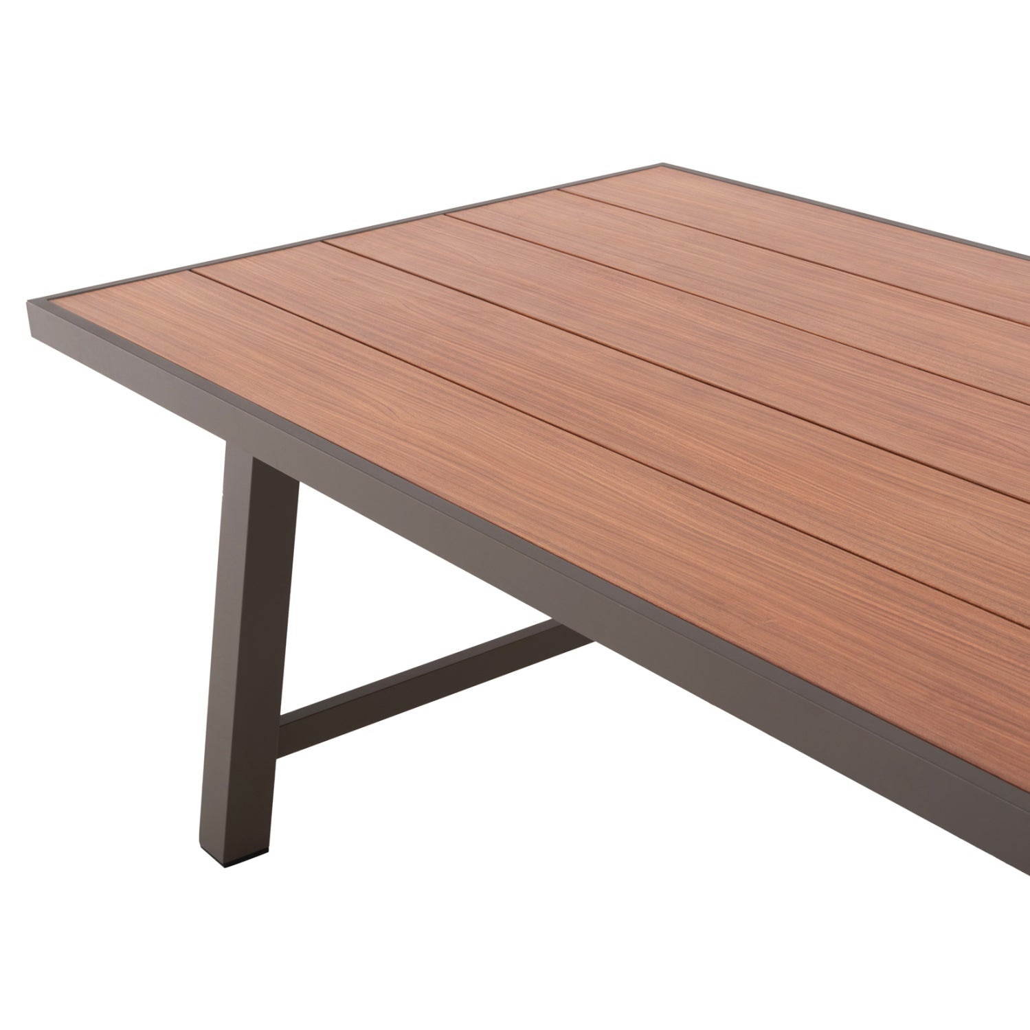 Маса GOBAR240х105 алуминиева-цвят шампанско-натурал