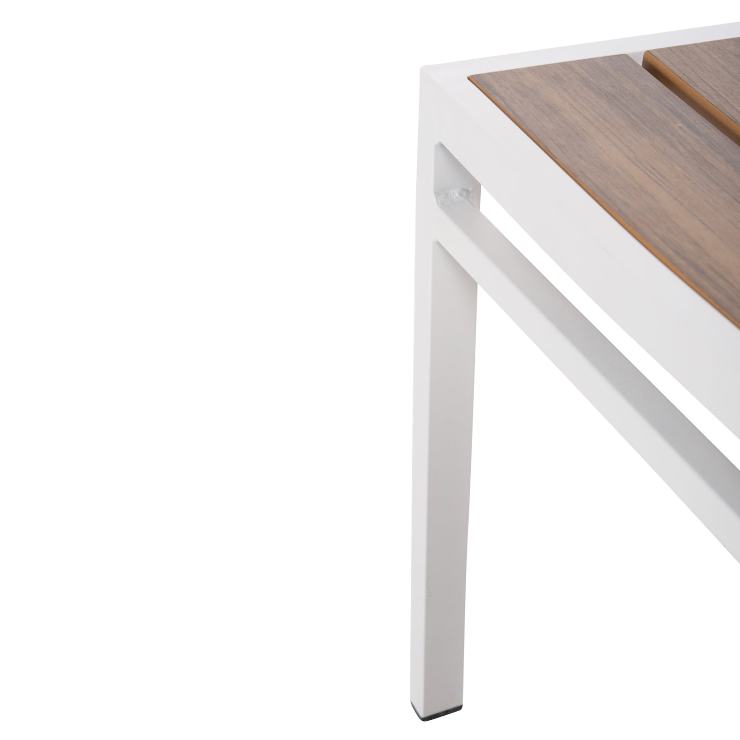 Алуминиев стол  SAGA  бял  46x52x86см.