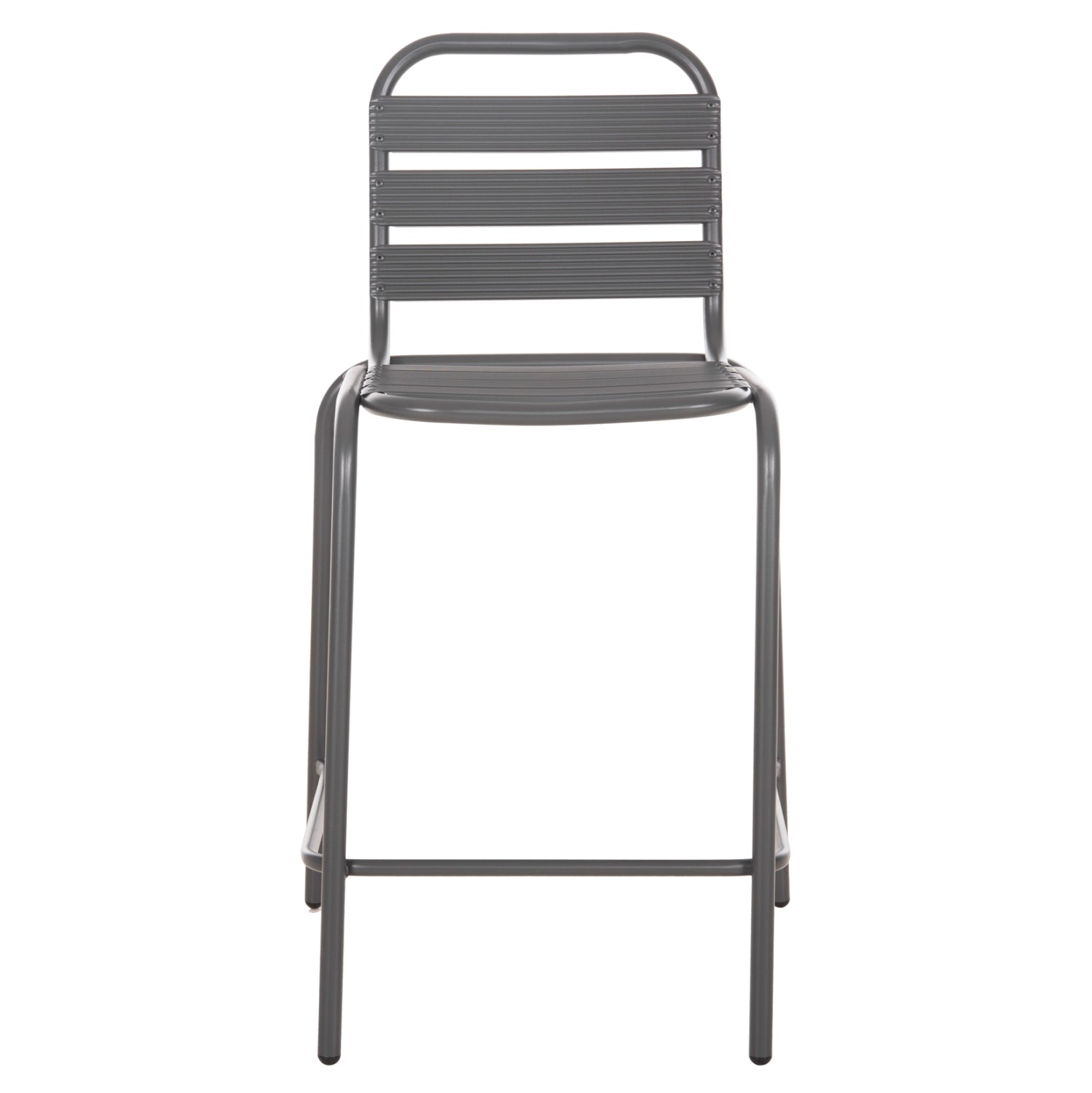 Бар стол LAURA средна височина сив цвят 58,5x58x104