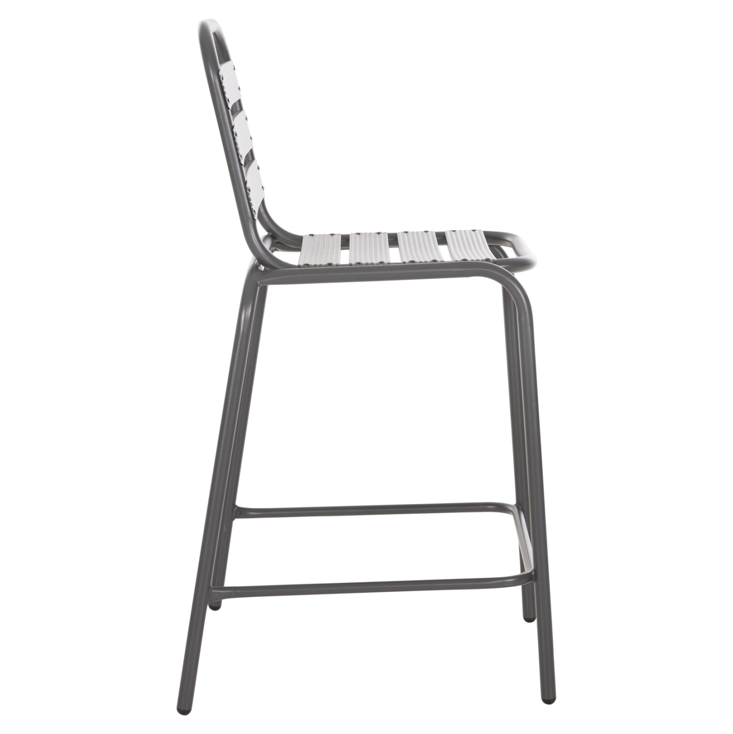 Бар стол LAURA средна височина сив цвят 58,5x58x104