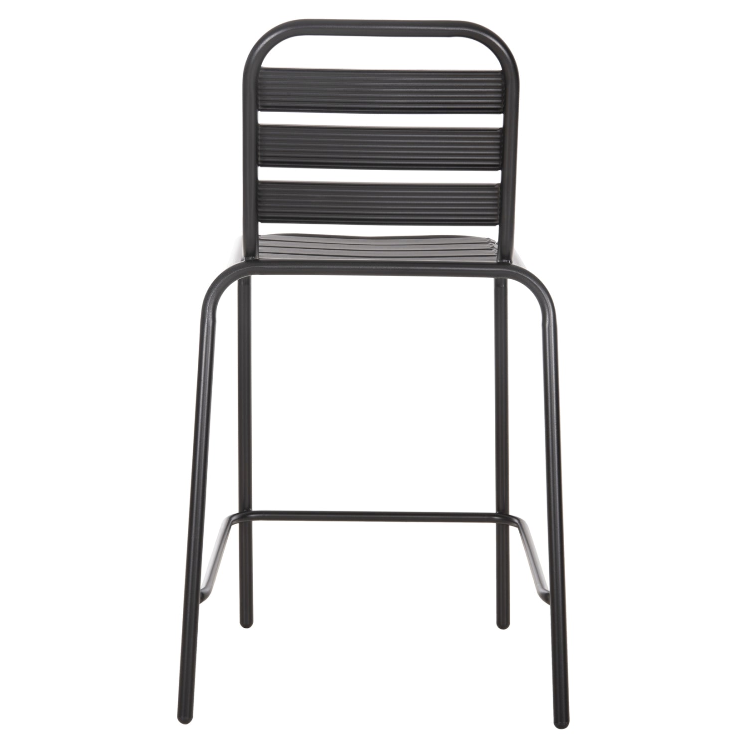 Бар стол LAURA средна височина черен цвят 58,5x58x104