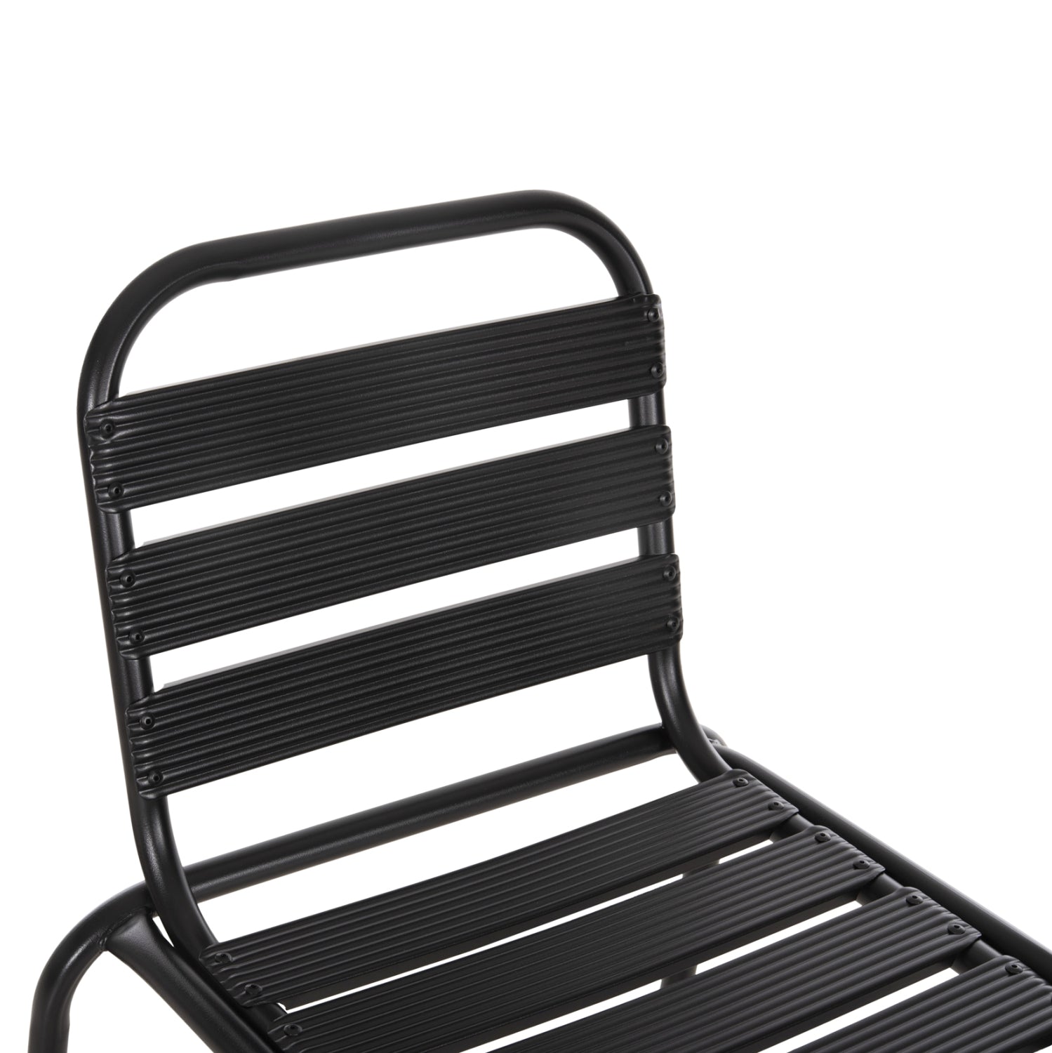 Бар стол LAURA средна височина черен цвят 58,5x58x104