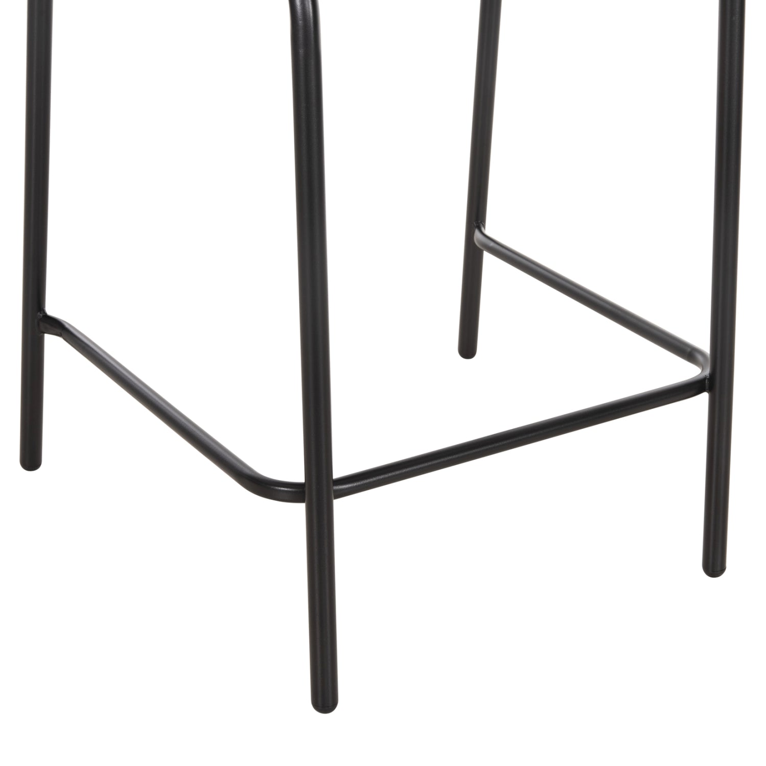 Бар стол LAURA средна височина черен цвят 58,5x58x104