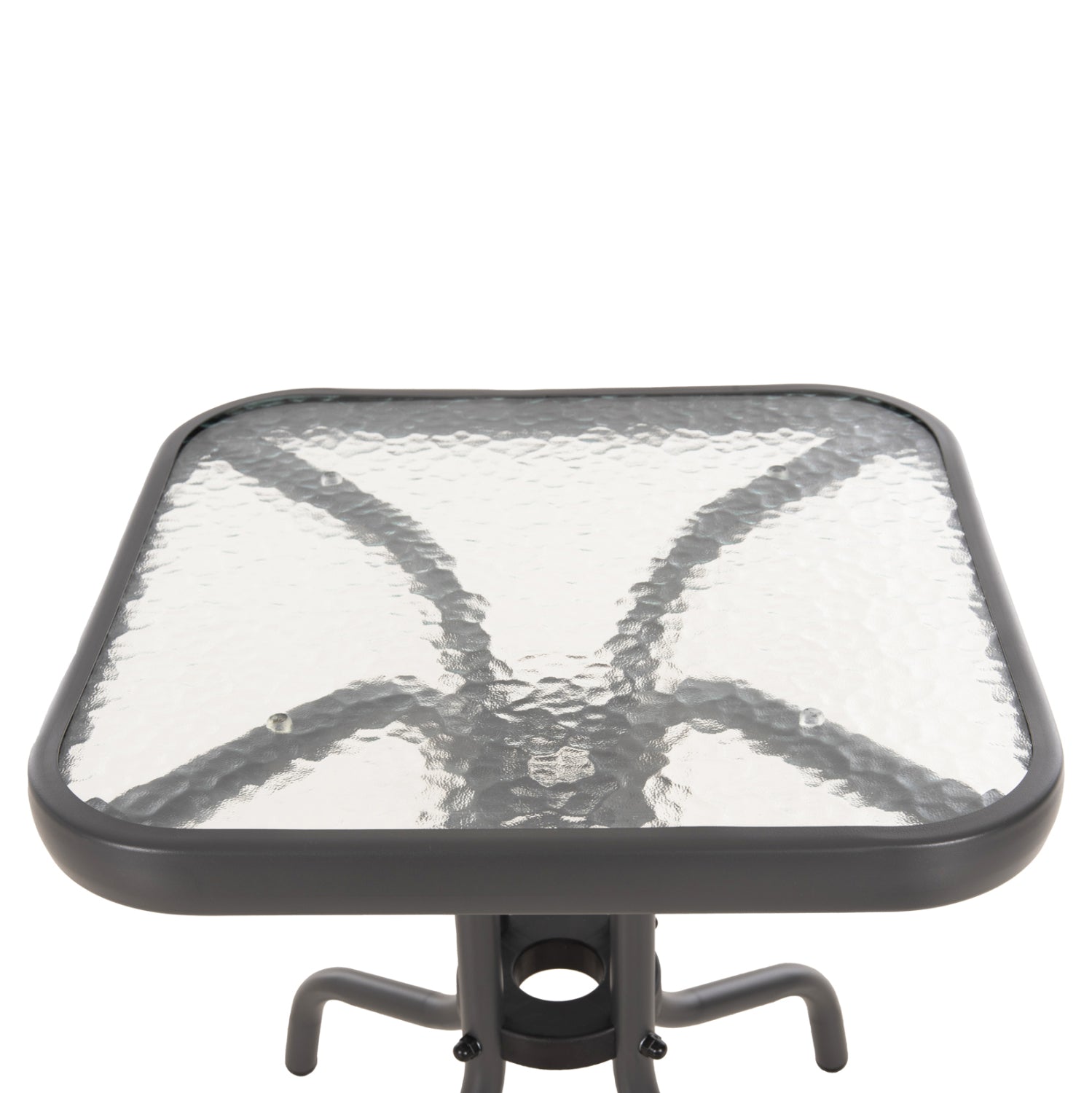 Странична маса Figoметал сиво-стъклена повърхност 45x45x51см